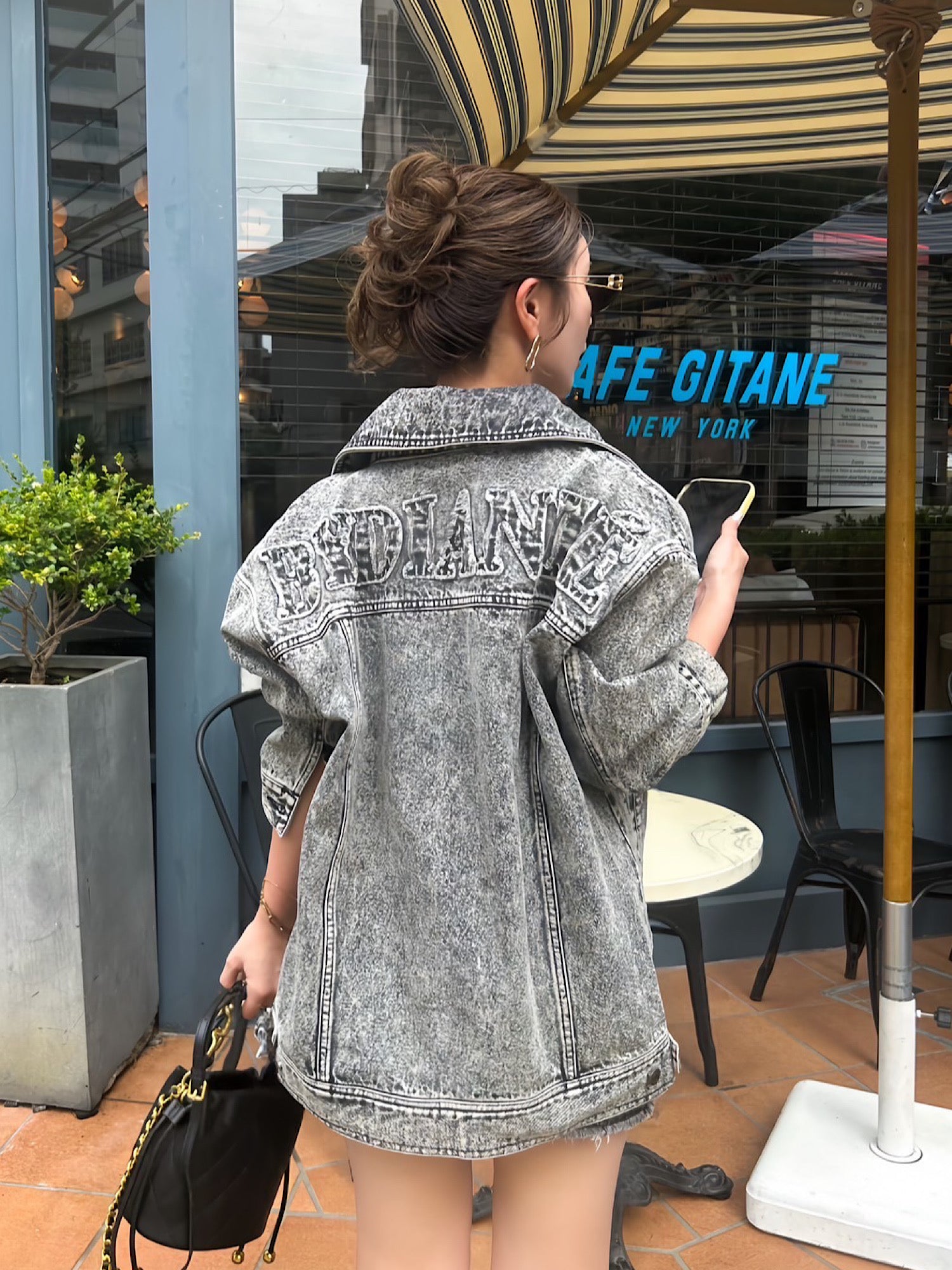 Chemical wash denim jacket（SET UP着用可）