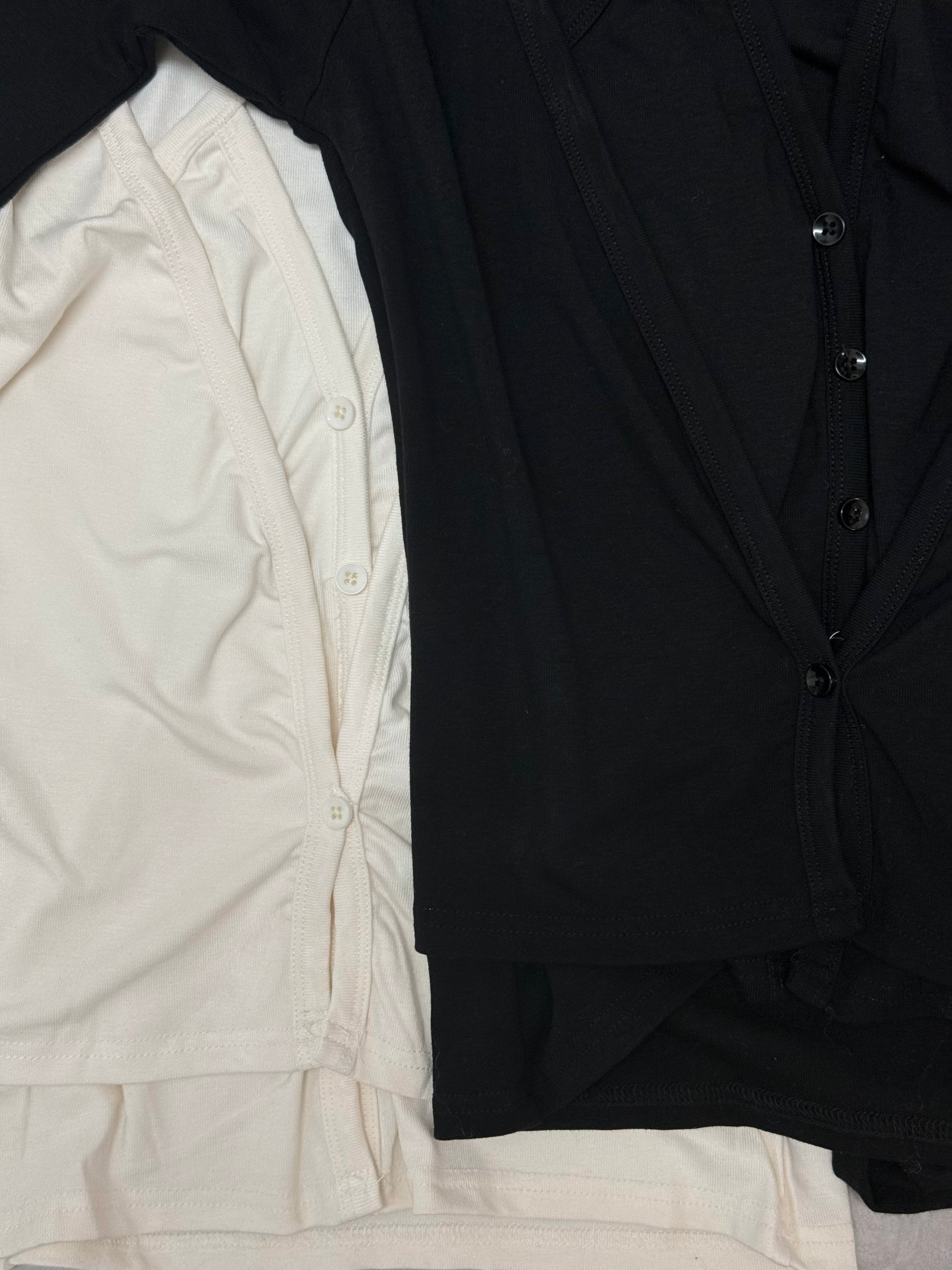 【予約】Cardigan docking halter neck tops(3月中旬〜下旬発送予定)