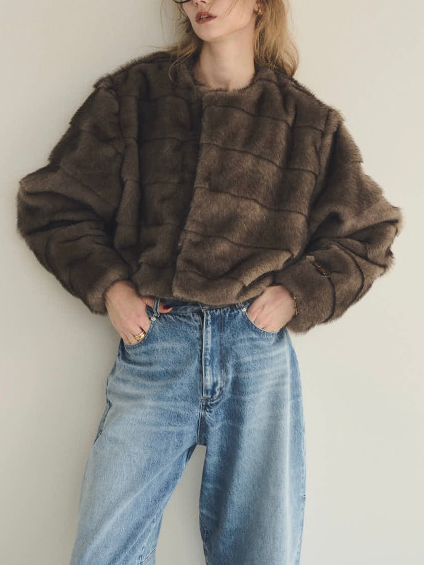 【予約】Premium eco fur switching coat(10月上旬発送予定)