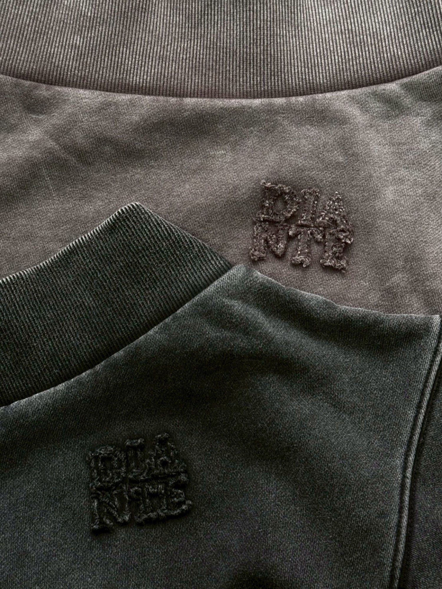 Overdye off-shoulder sweat tops