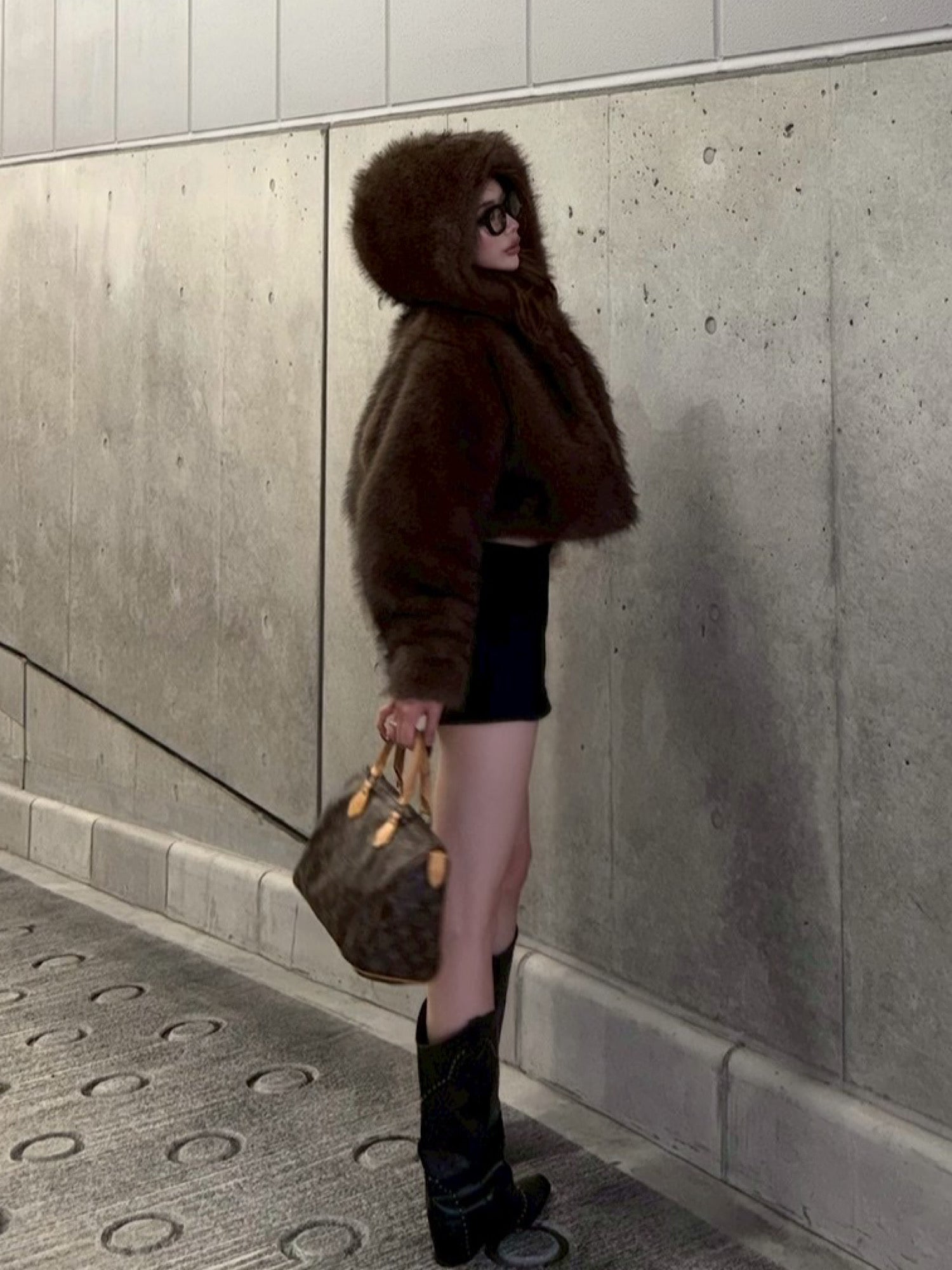 【予約】Premium eco fur hoodie coat(11月中旬〜下旬発送予定)