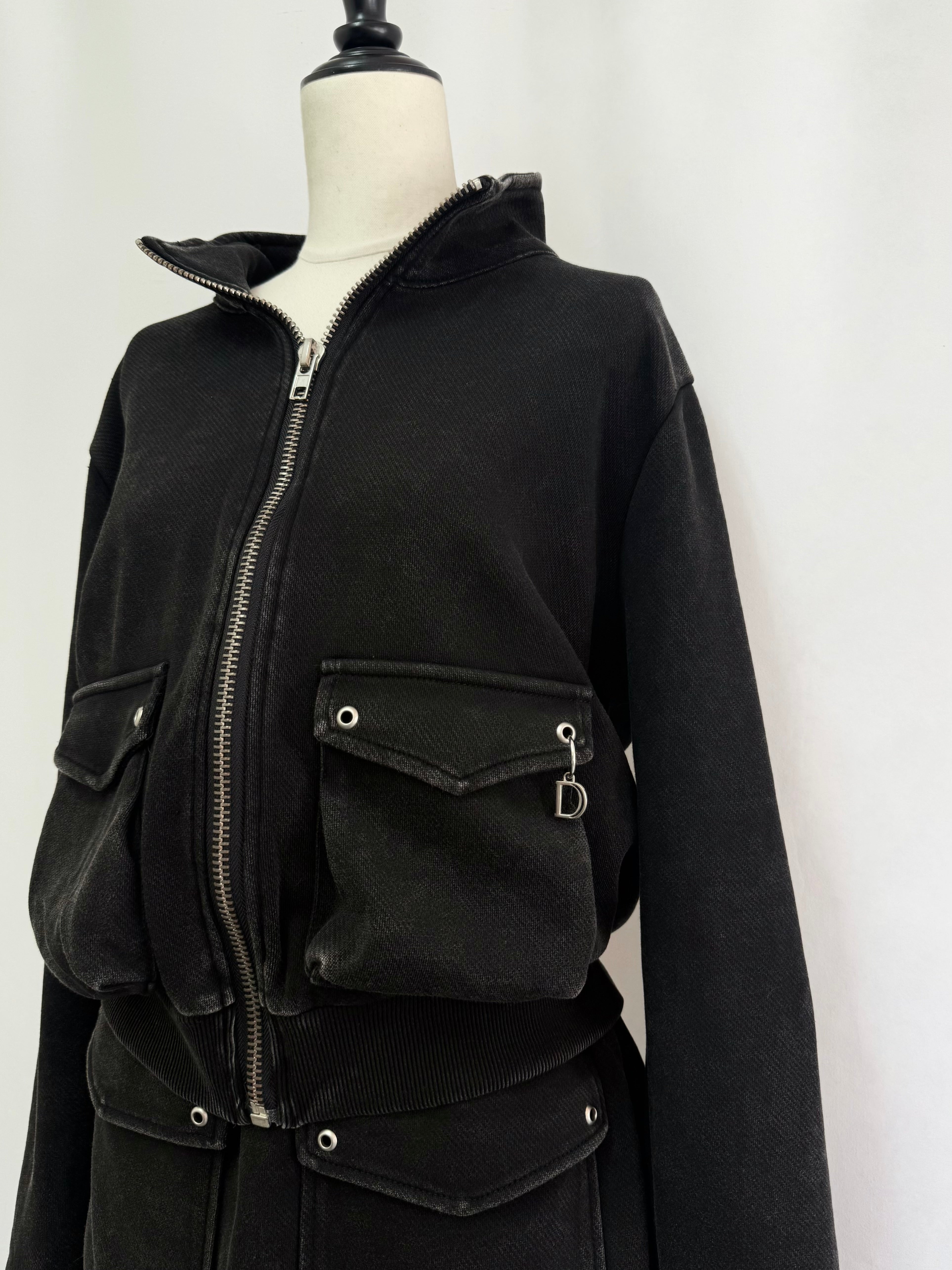 Fade sweat blouson✕skirt set up