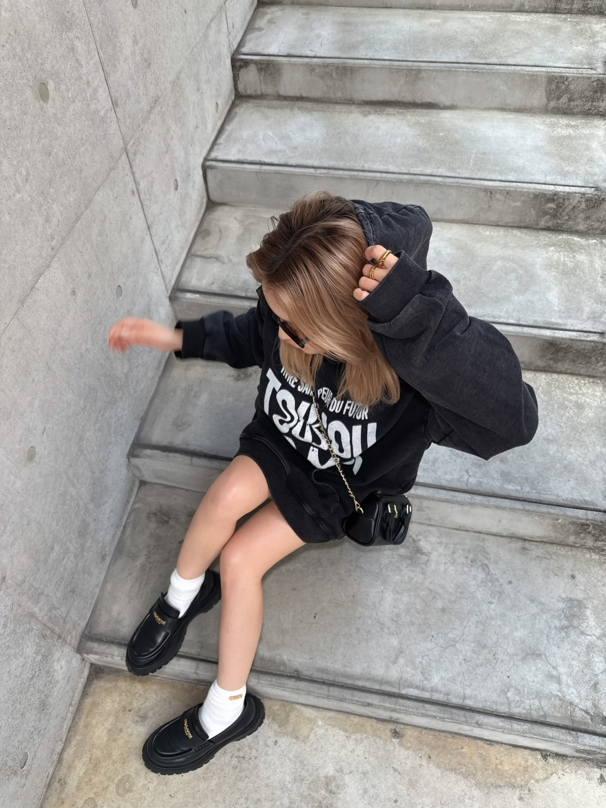 Pigment message sweat hoodie