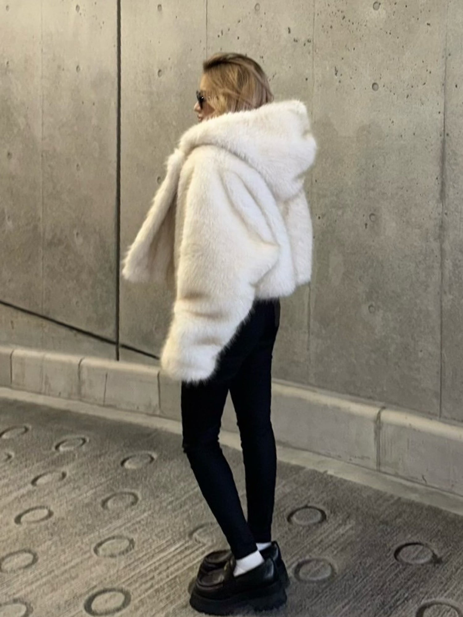 【予約】Premium eco fur hoodie coat(11月中旬〜下旬発送予定)