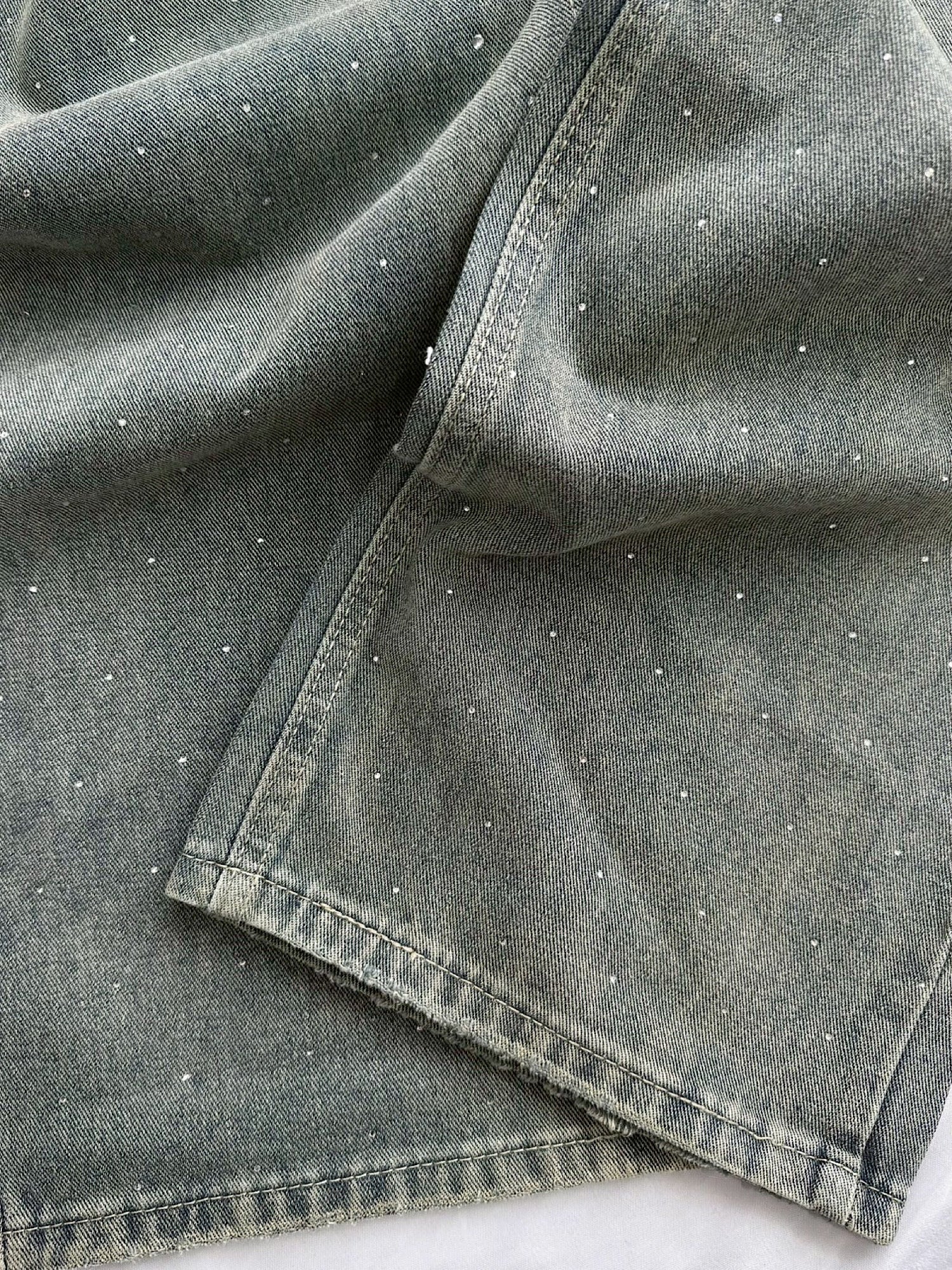 Gradation bijou loose denim
