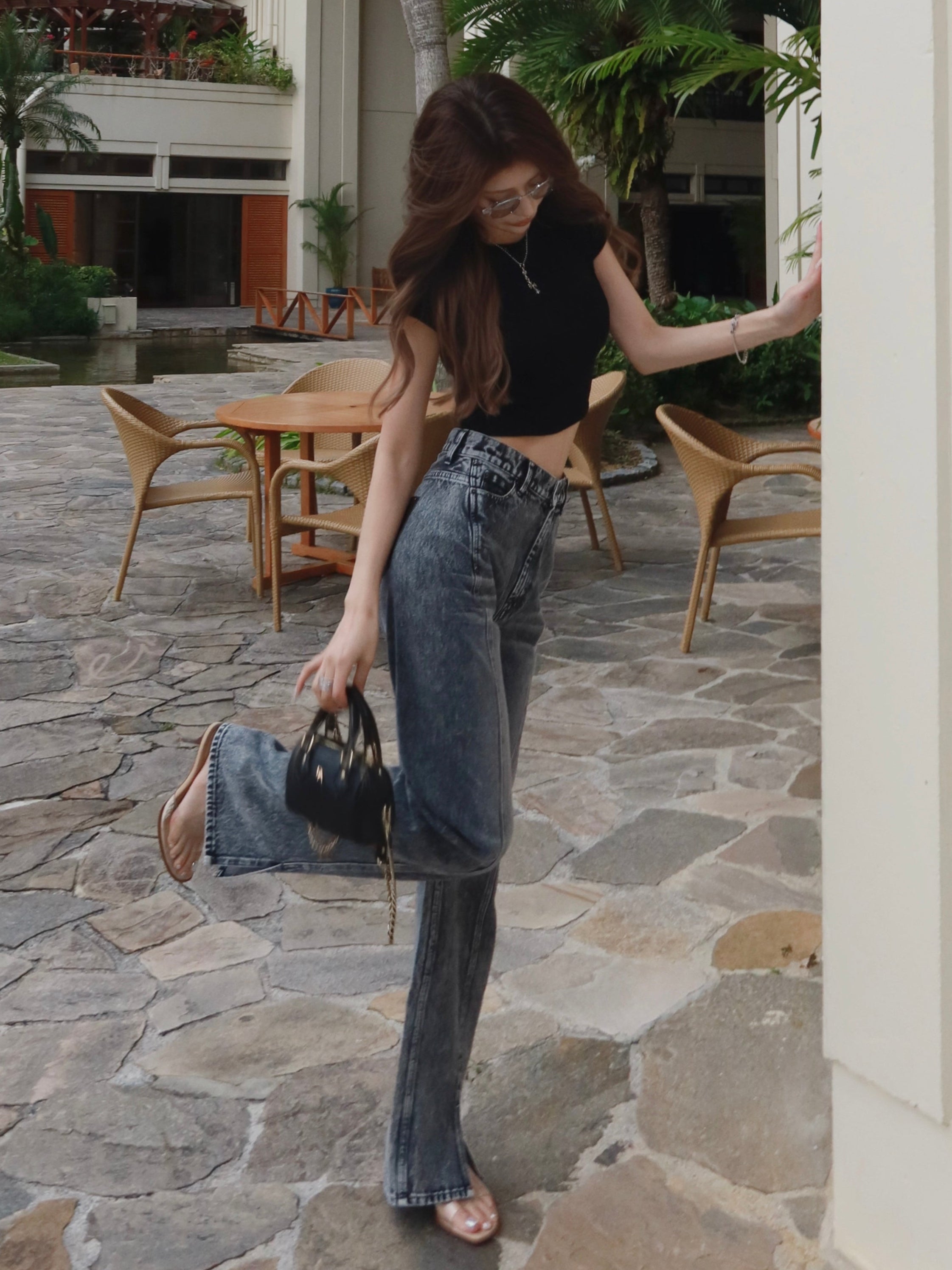 Curve pattern loose fit denim | DIANTÉ (ディアンテ)公式通販サイト