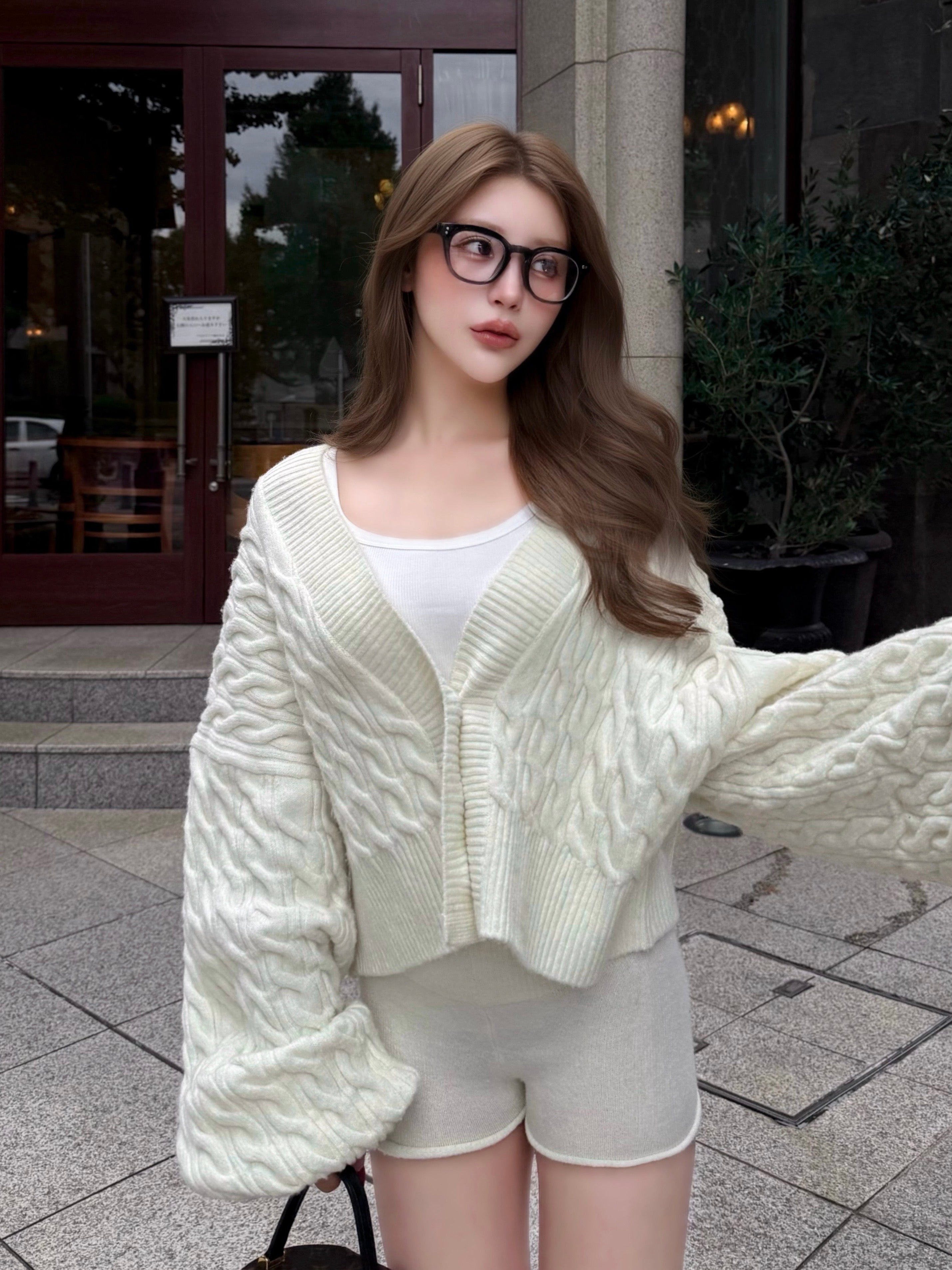 DIANTE BULKY KNIT (SETUP着用可) Bulky cable knit cardigan | DIANTÉ (ディアンテ)公式通販サイト