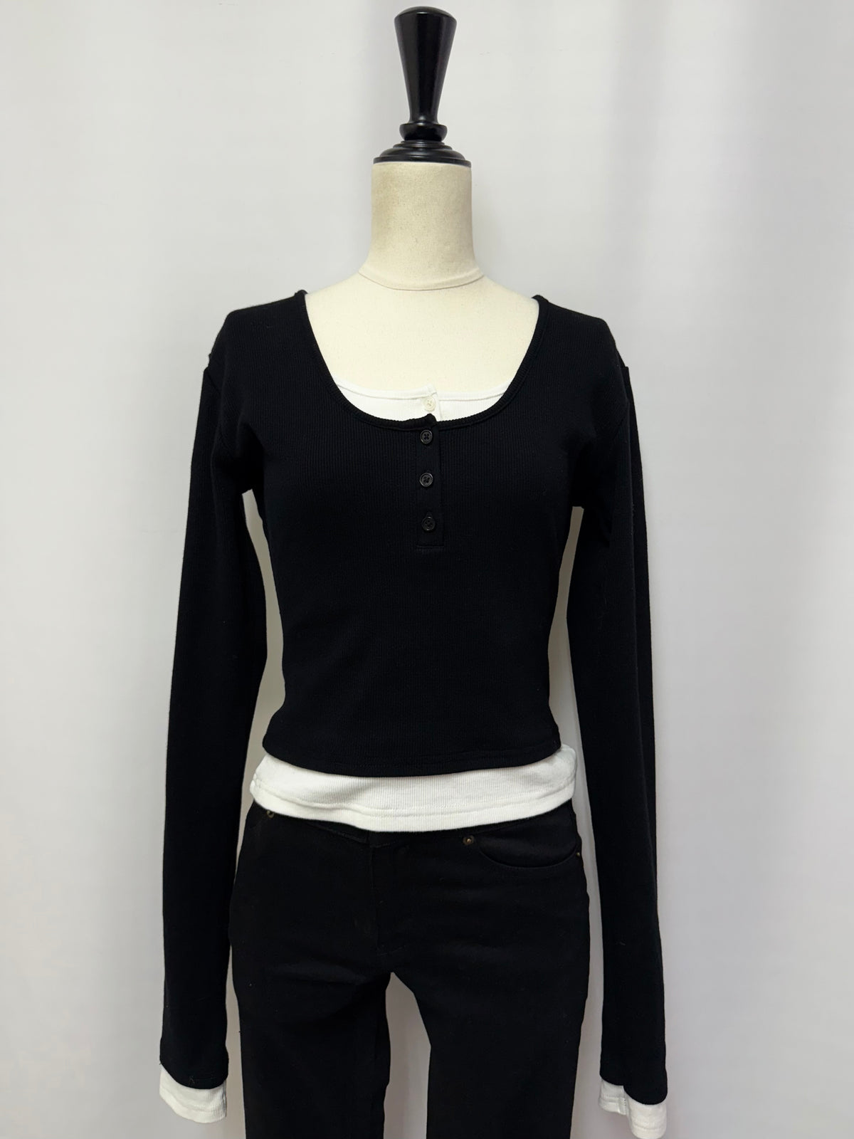 【予約】Layered long sleeve rib tops(10月中旬発送予定)