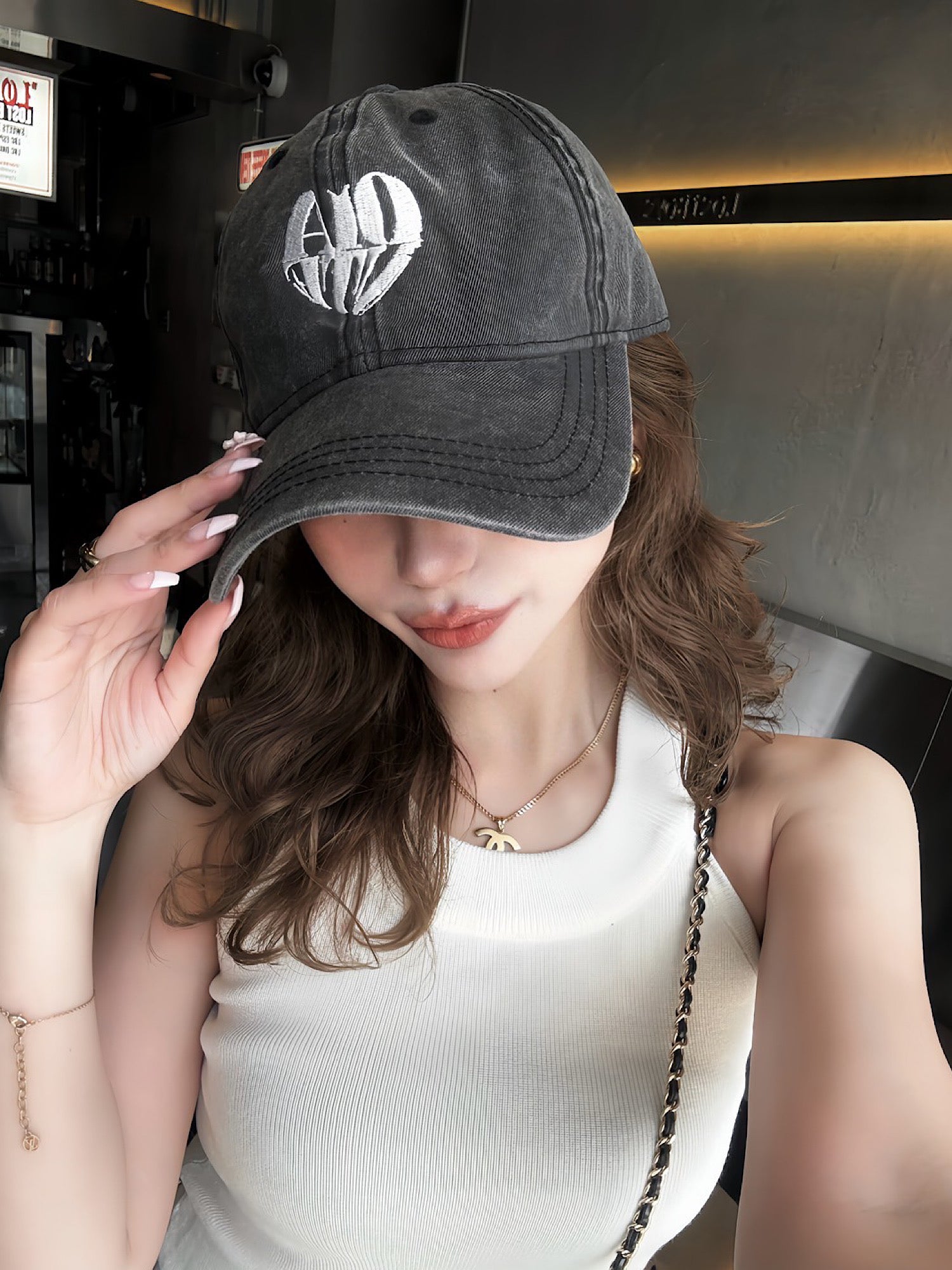 【予約】Heart motif logo cap(6月下旬〜中旬発送予定)