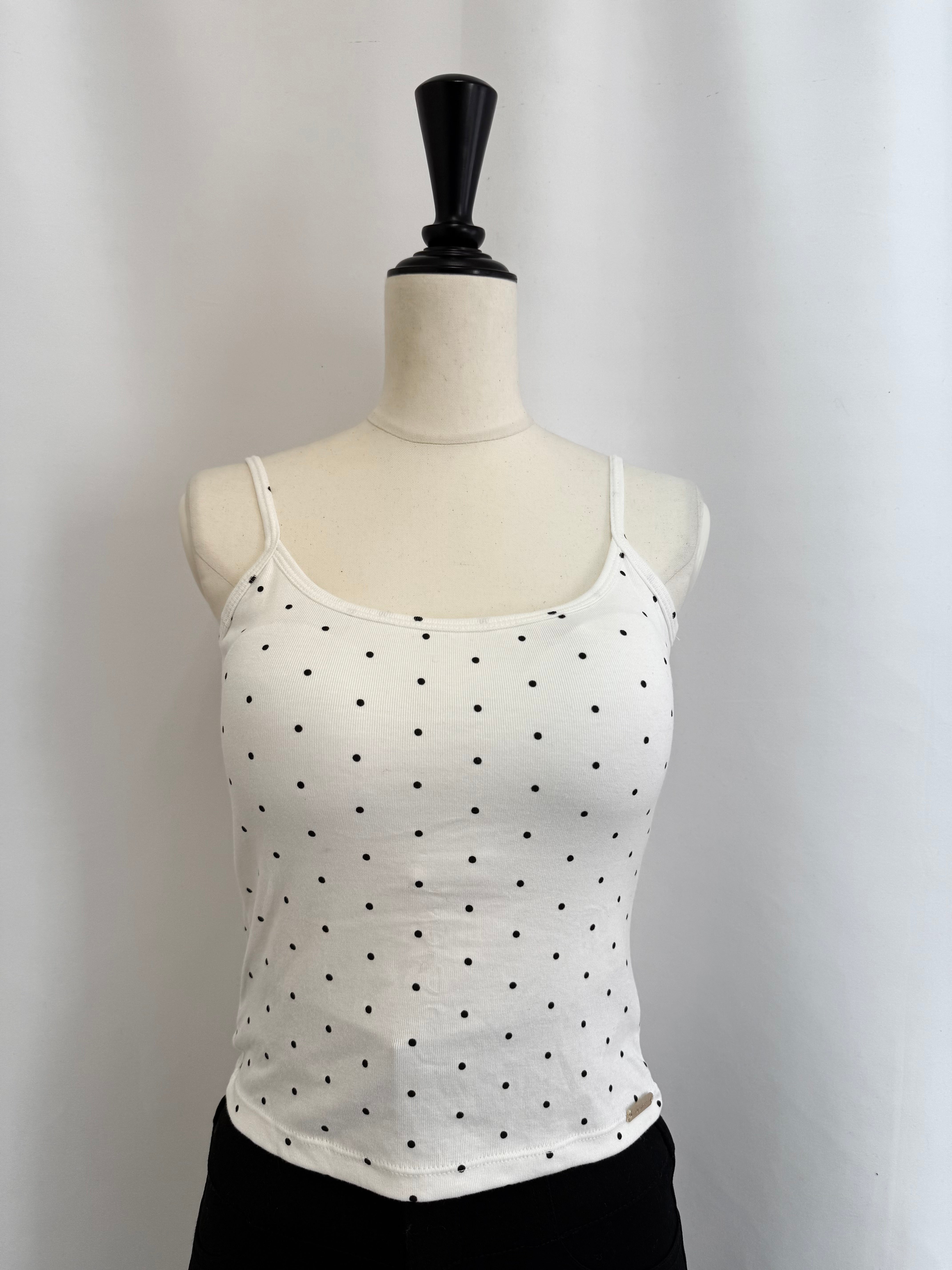 Dot pattern camisole with inner bra