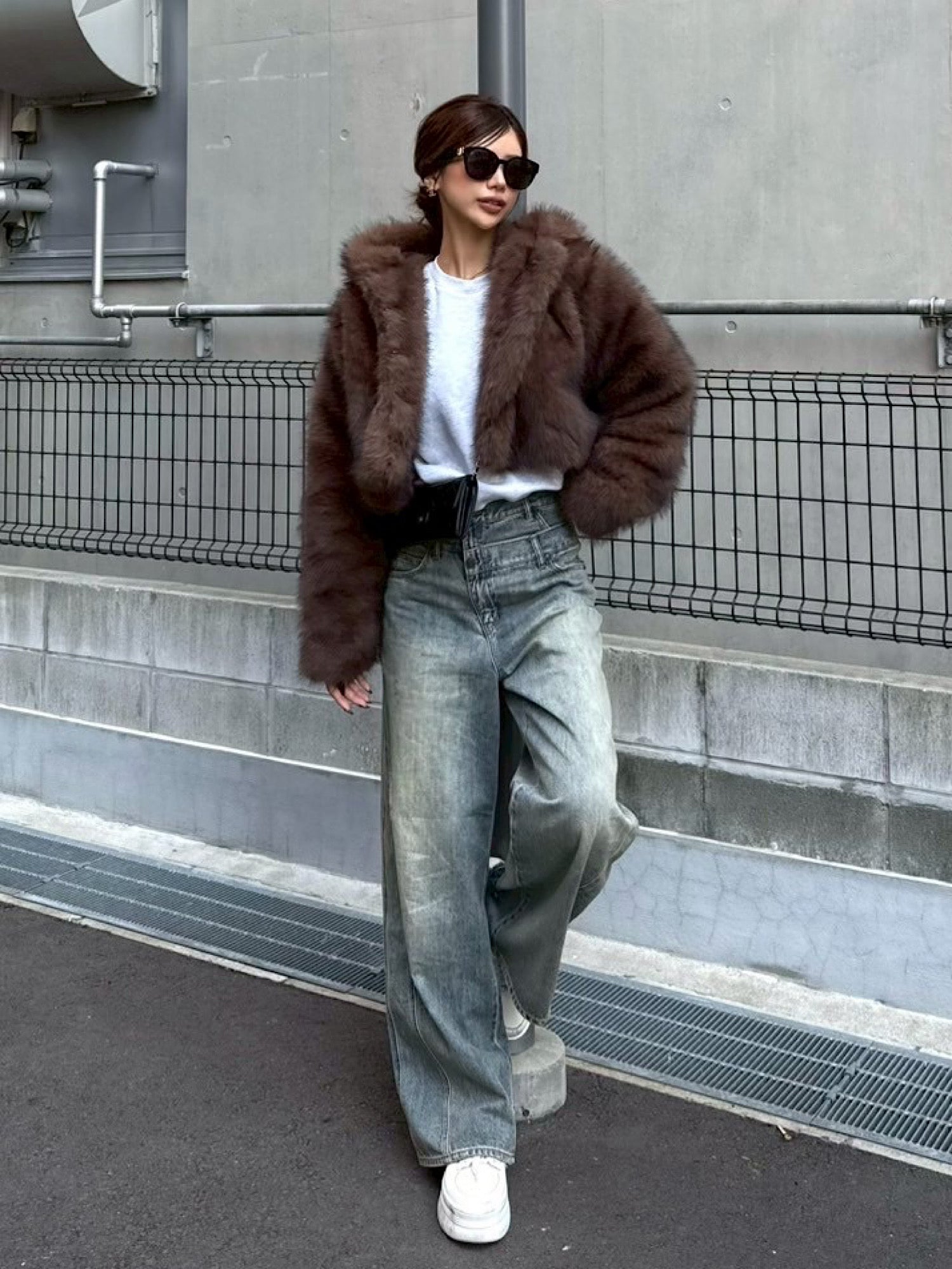 【予約】Premium eco fur hoodie coat(11月中旬〜下旬発送予定)