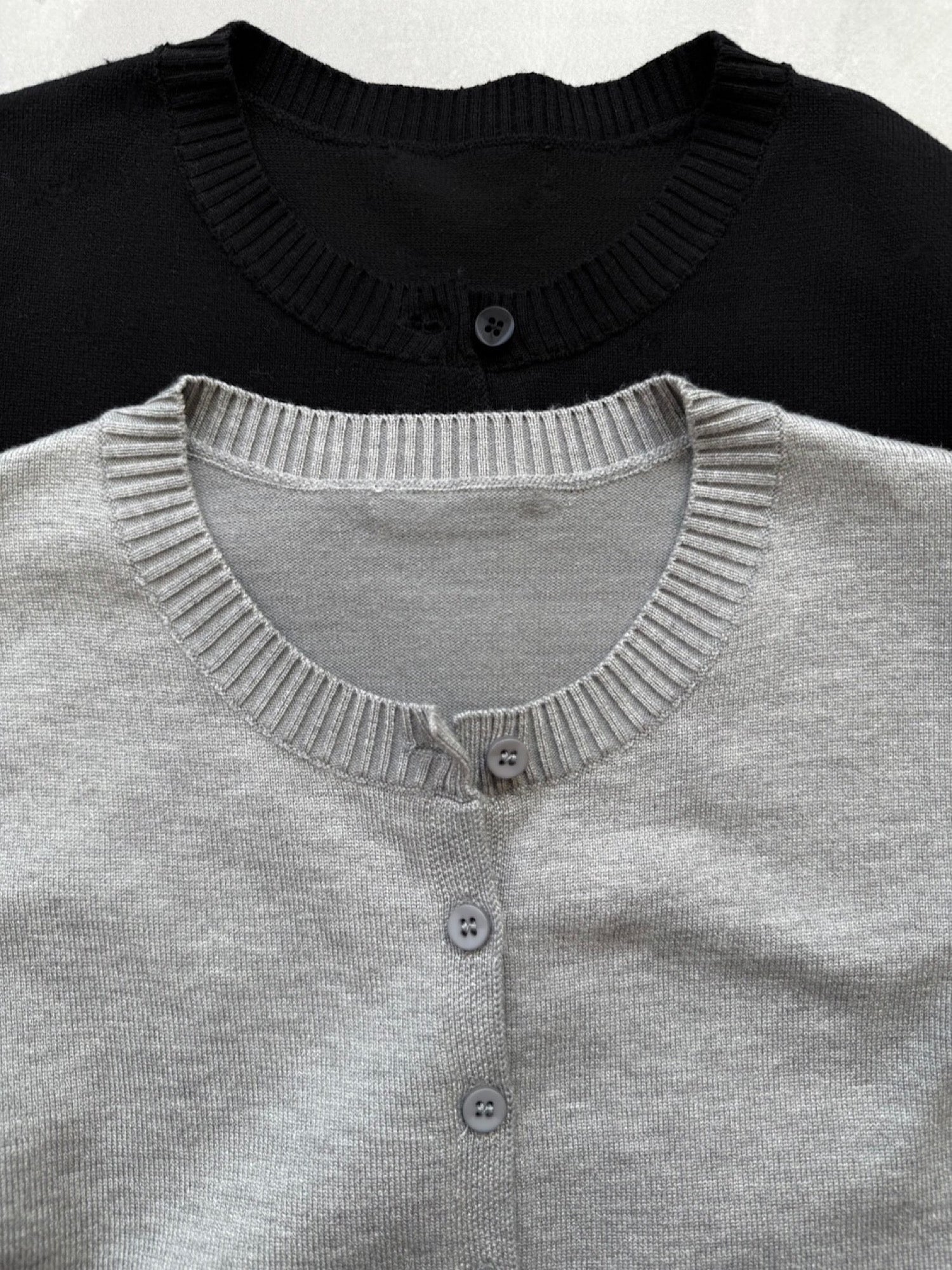 Crewneck cardigan/tops