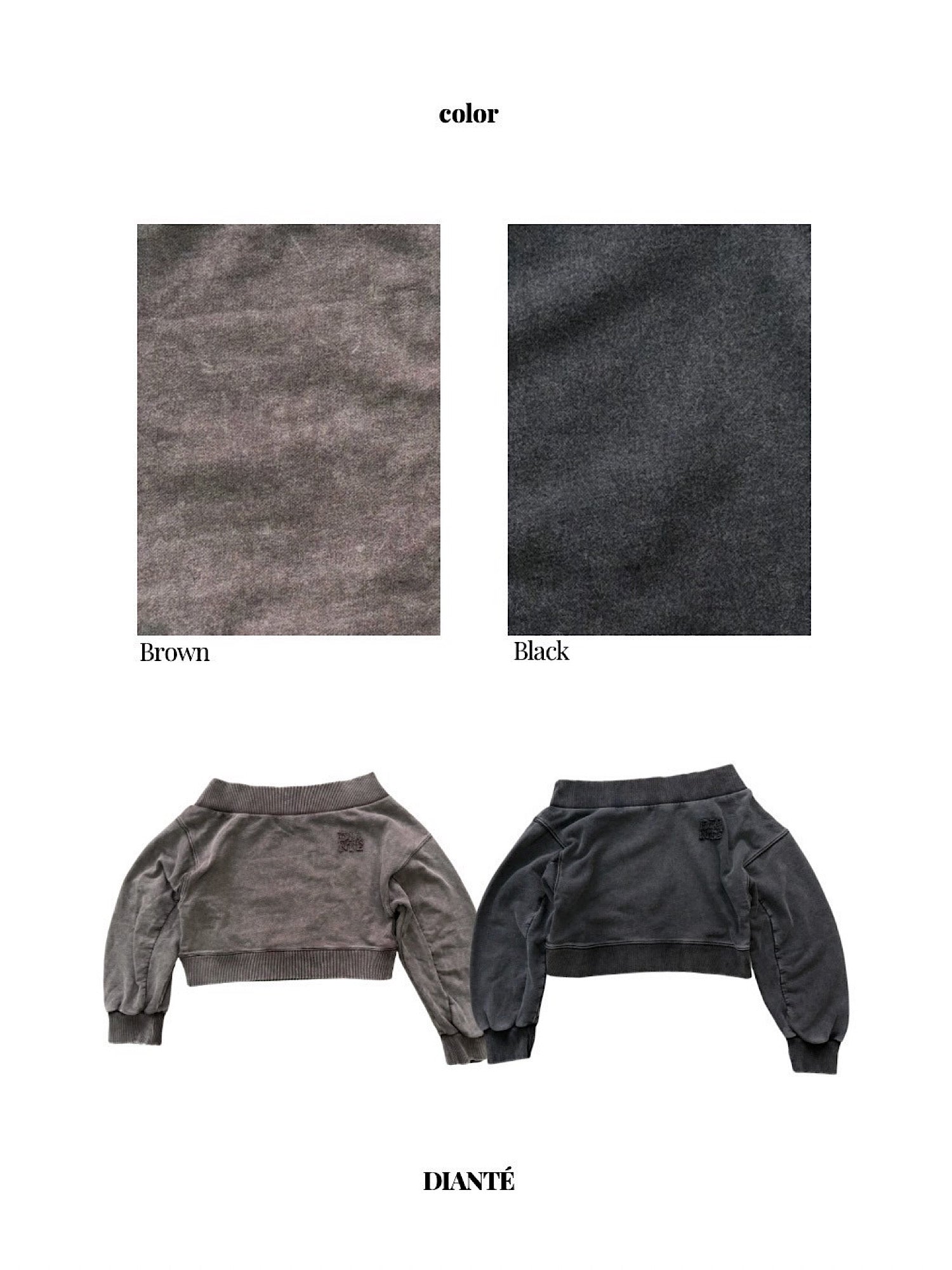 Overdye off-shoulder sweat tops