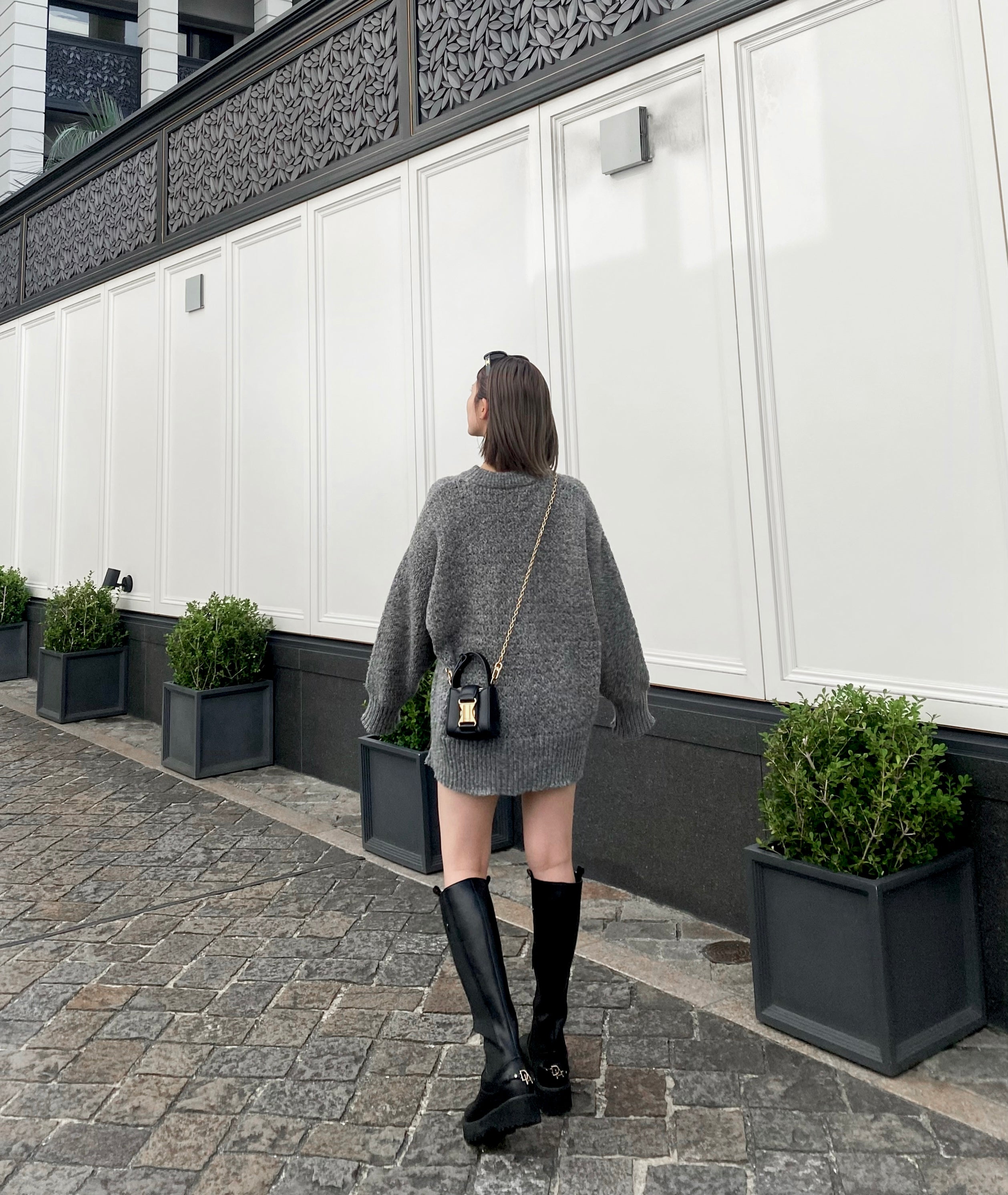 Melange loose knit