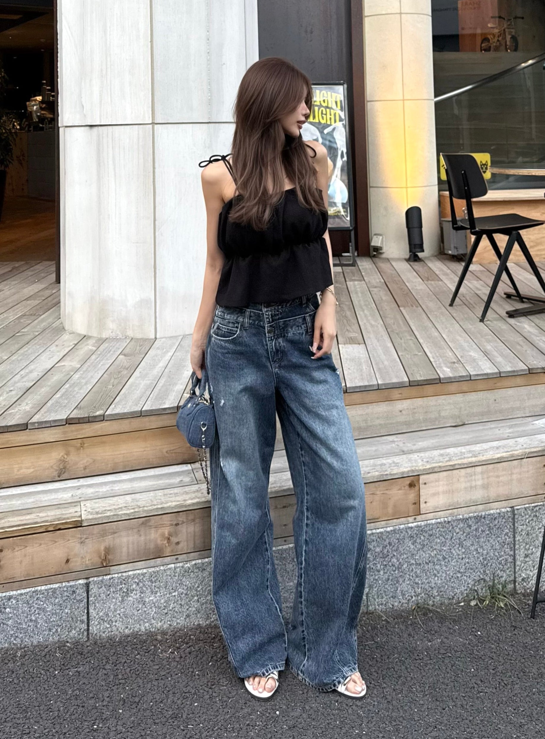 Waist layered loose denim | DIANTÉ (ディアンテ)公式通販サイト