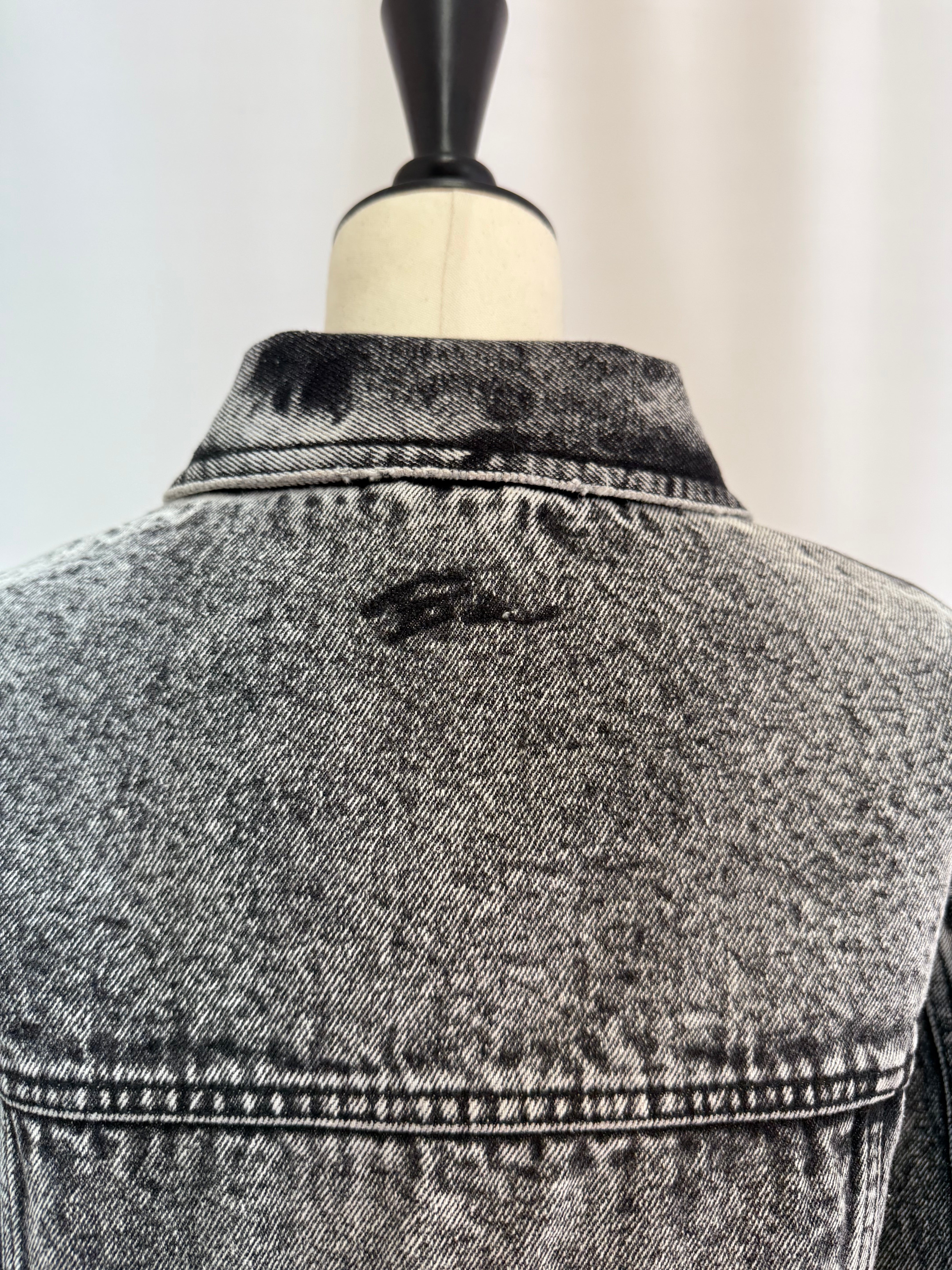 Fade denim zip up jacket