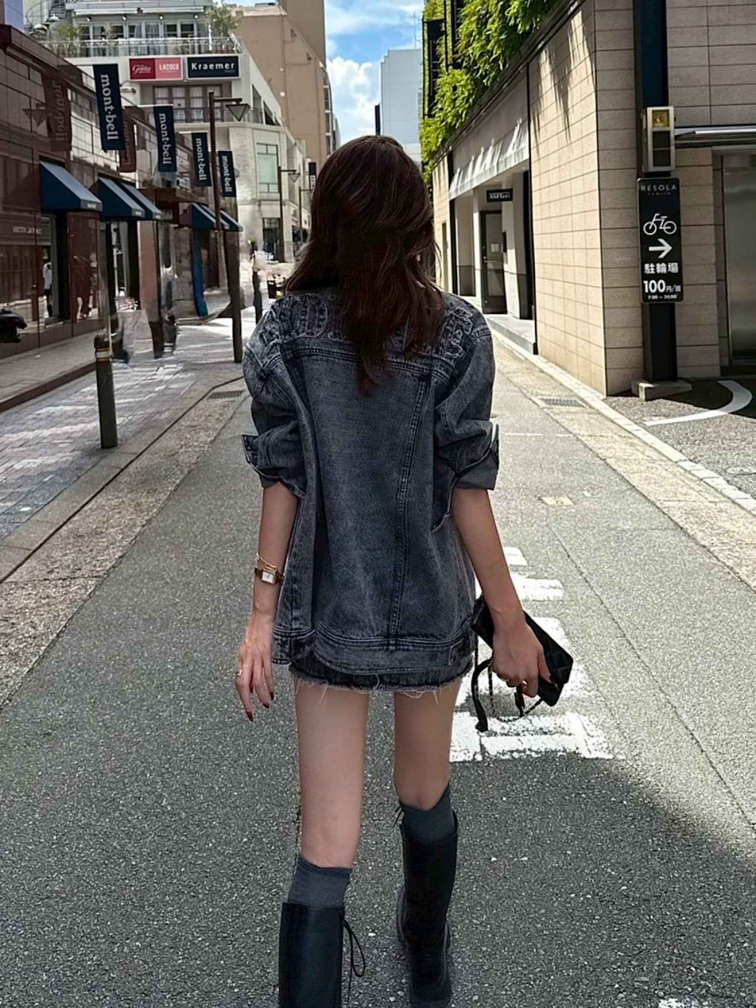 Chemical wash denim jacket（SET UP着用可）