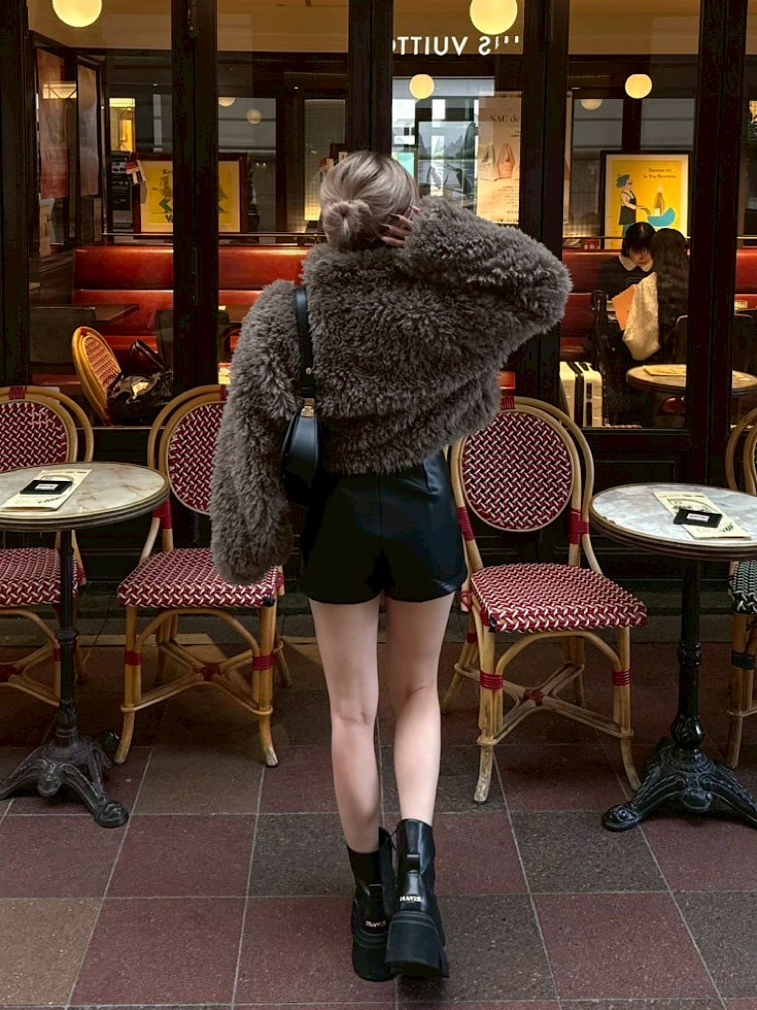 【予約】Eco leather minimal shorts(BLK S 12月下旬〜1月上旬発送予定)