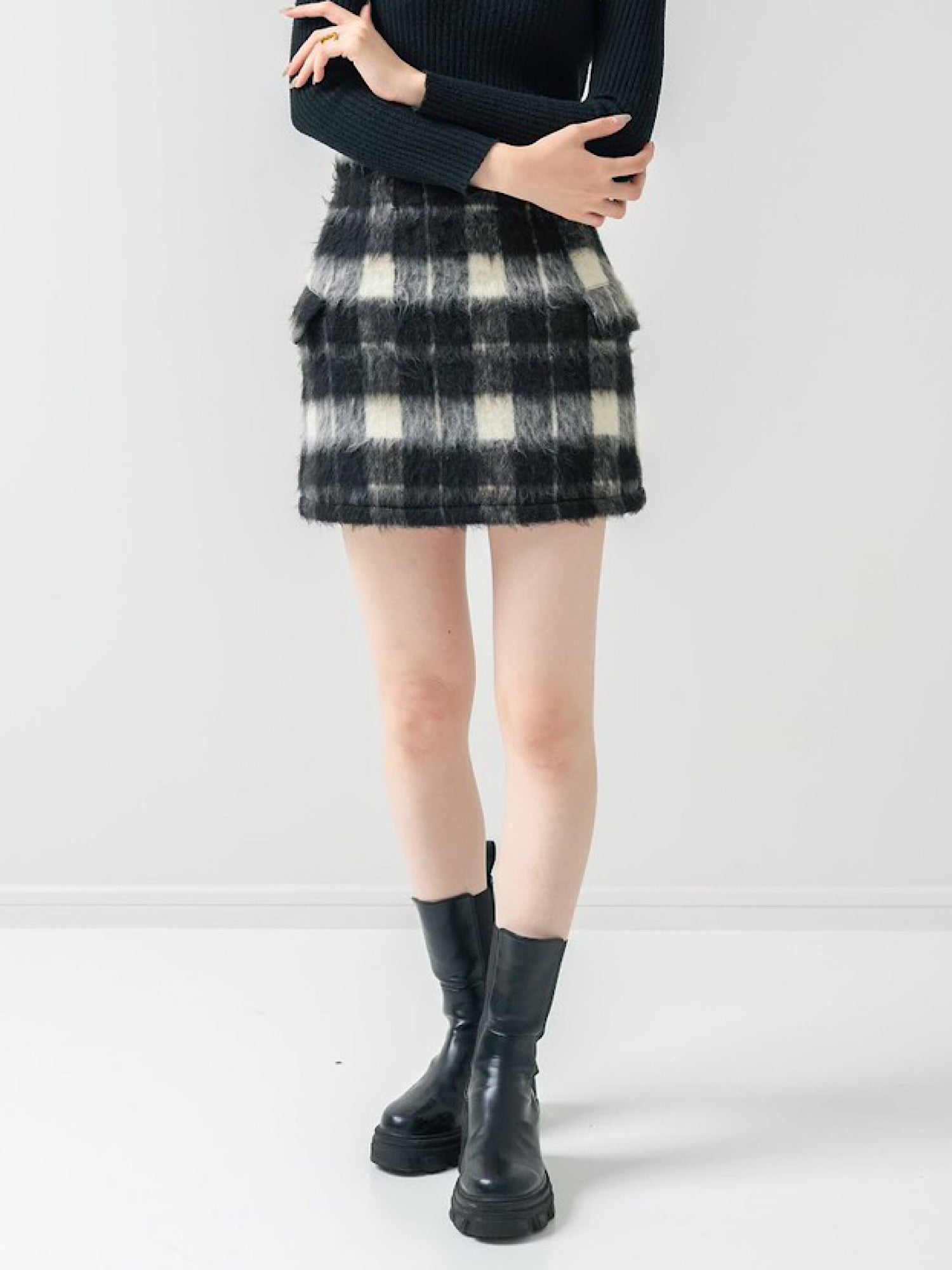 Shaggy mini skirt (SET UP着用可）