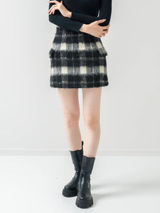Shaggy mini skirt (SET UP着用可）