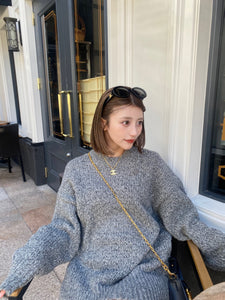 Melange loose knit