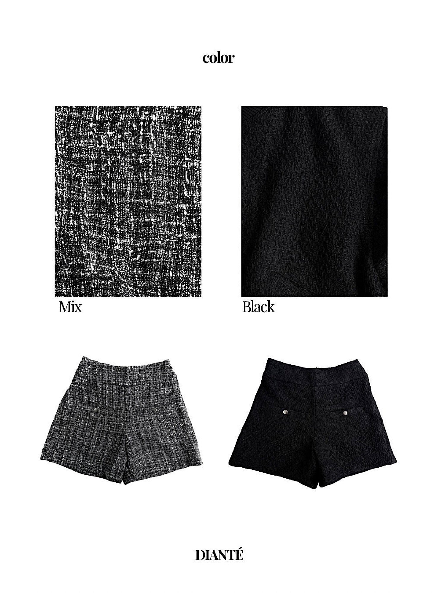 Classic tweed shorts | DIANTÉ (ディアンテ)公式通販サイト