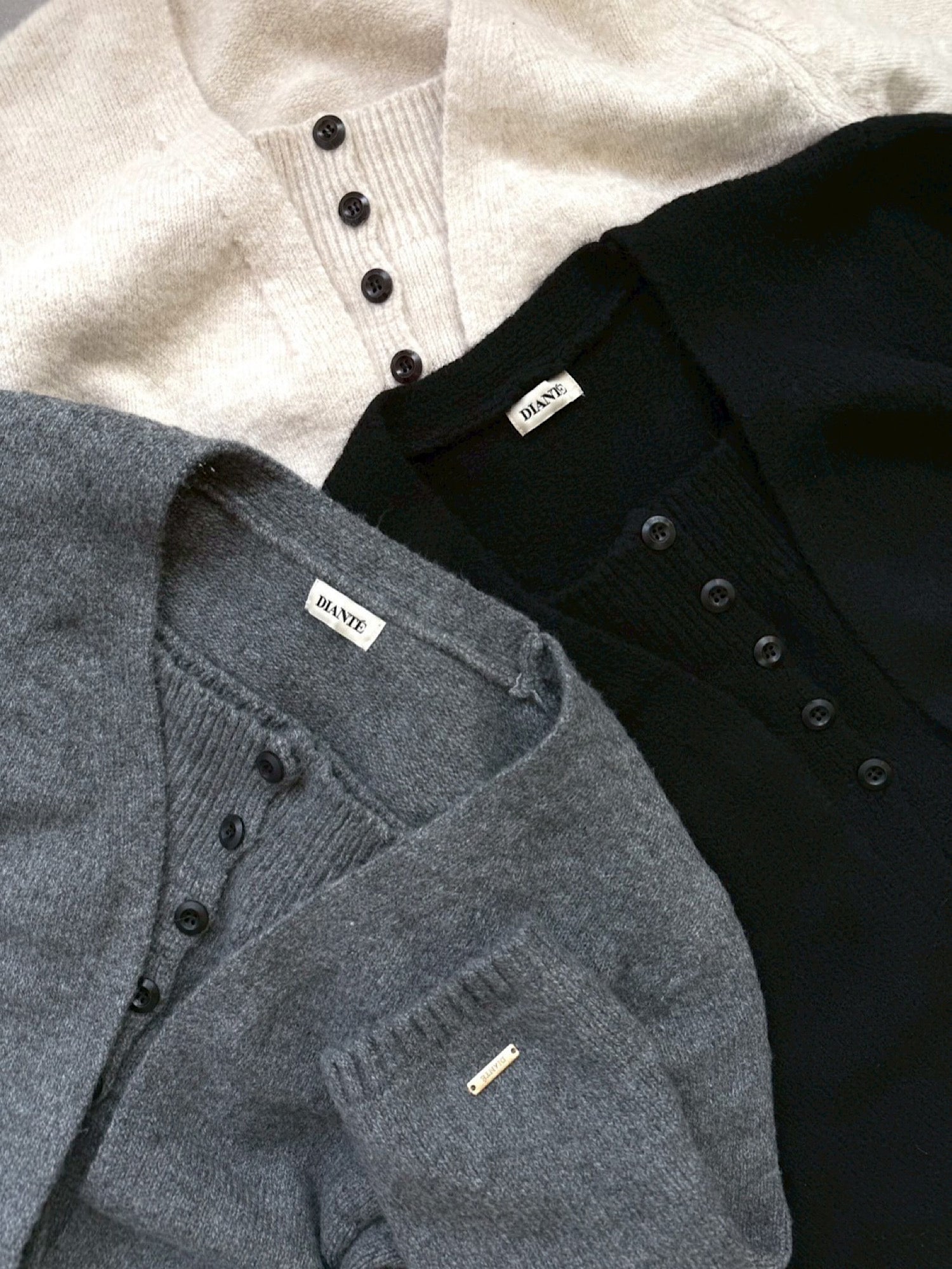 Front button baretop×Knit cardigan SET | DIANTÉ (ディアンテ