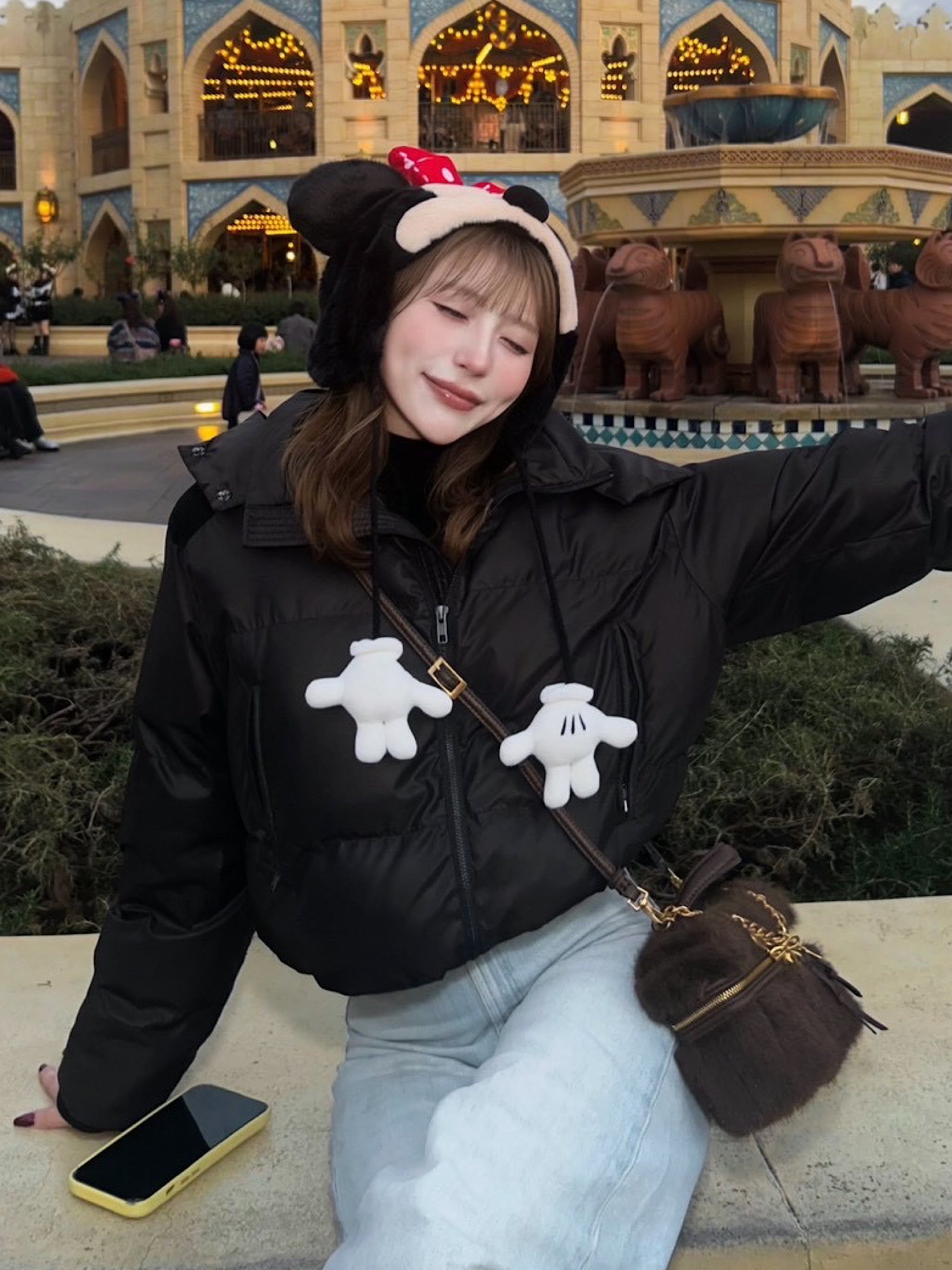 Luster hoodie eco down jacket