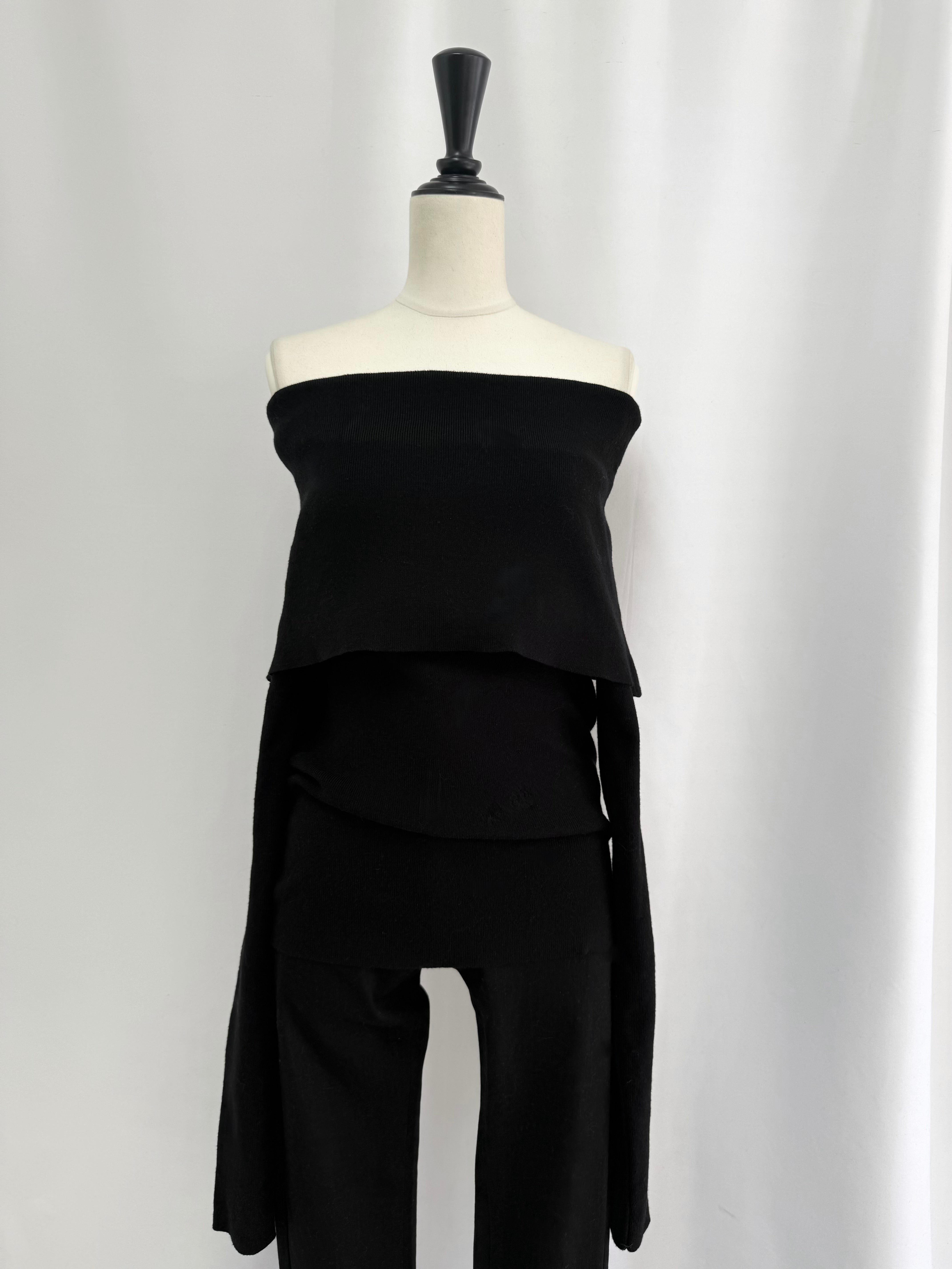 Loose flap off shoulder knit