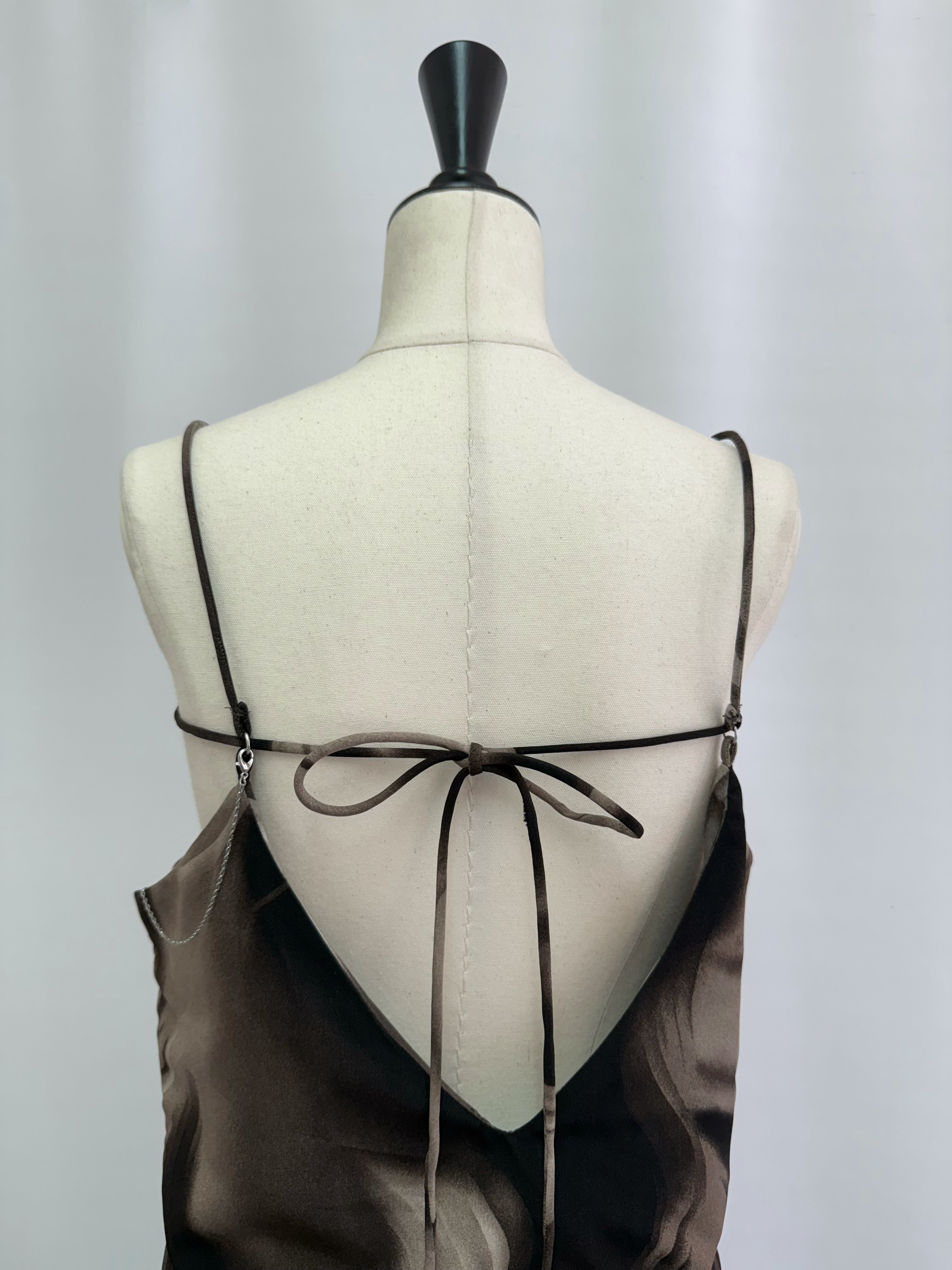 Cross strap maxi dress with inner bra