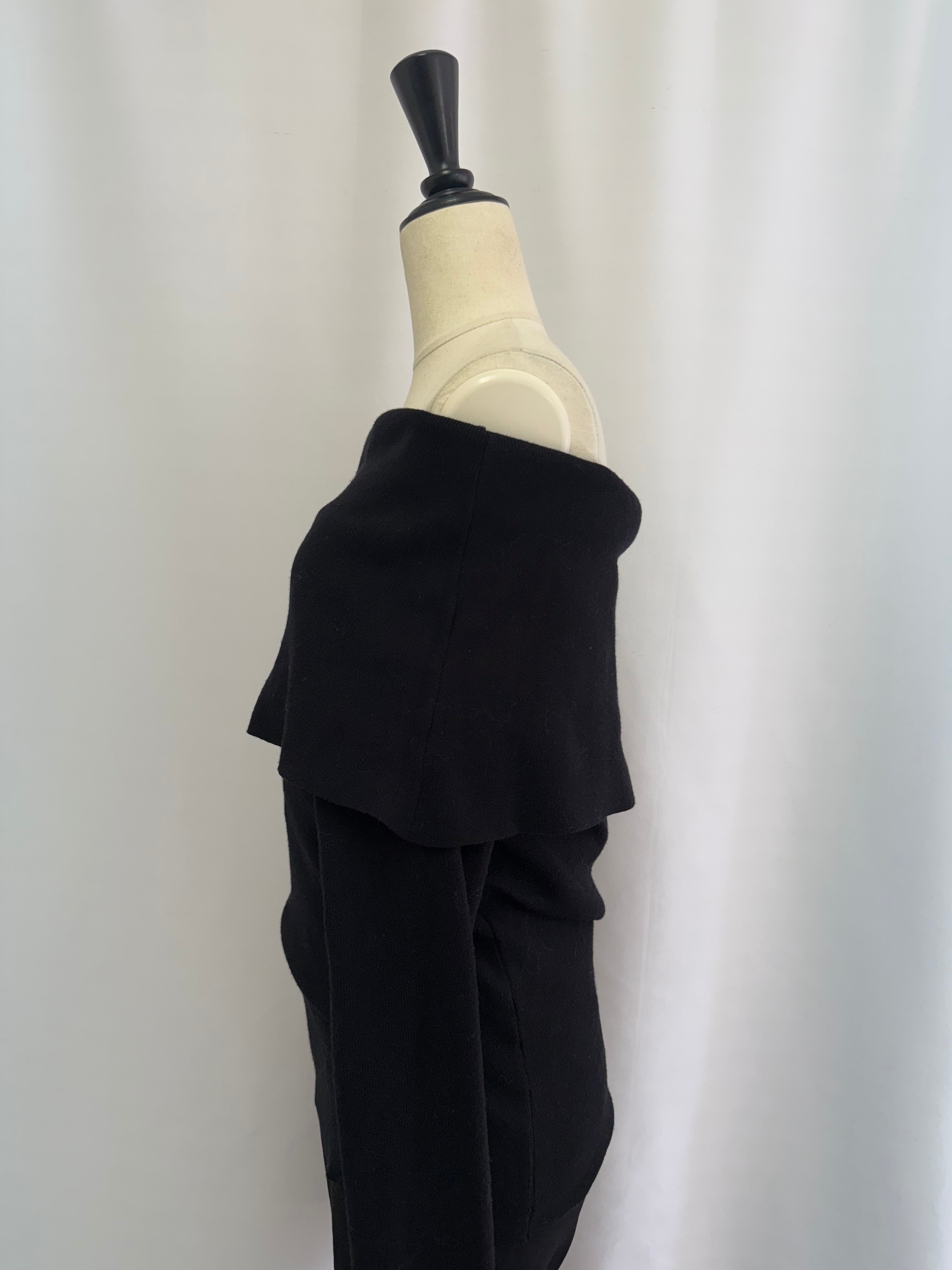 Loose flap off shoulder knit