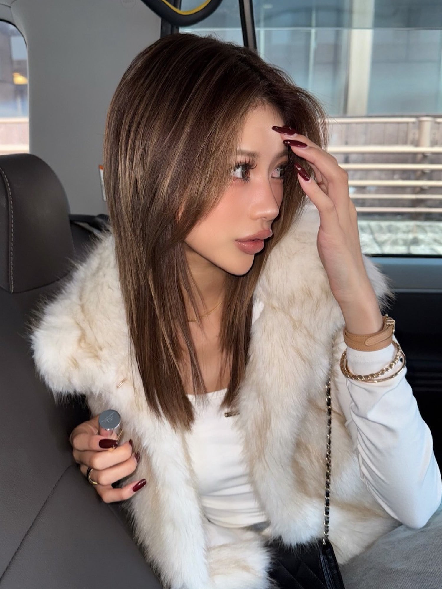 【予約】Premium eco fur belted vest(11月上旬〜中旬発送予定)