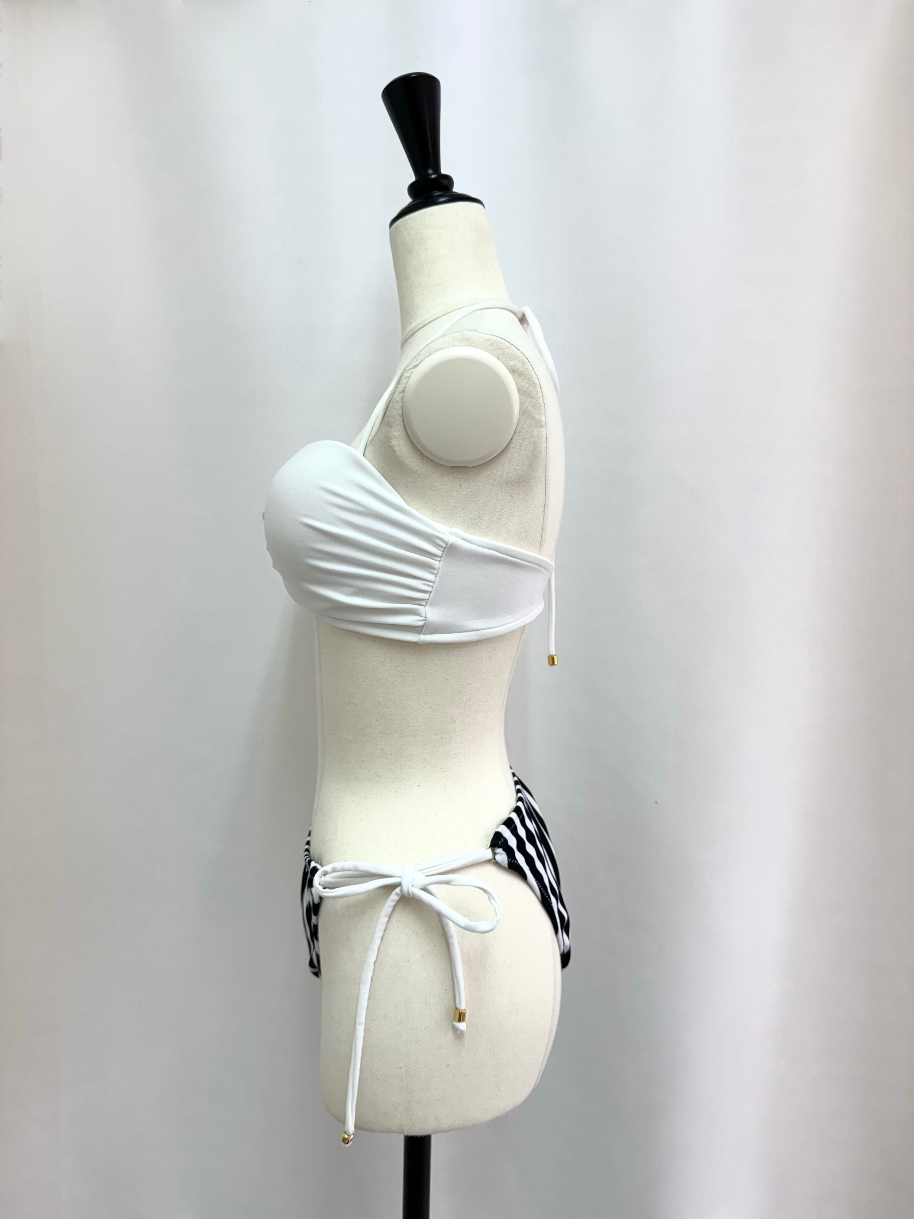 Logo plate bandeau swim wear
