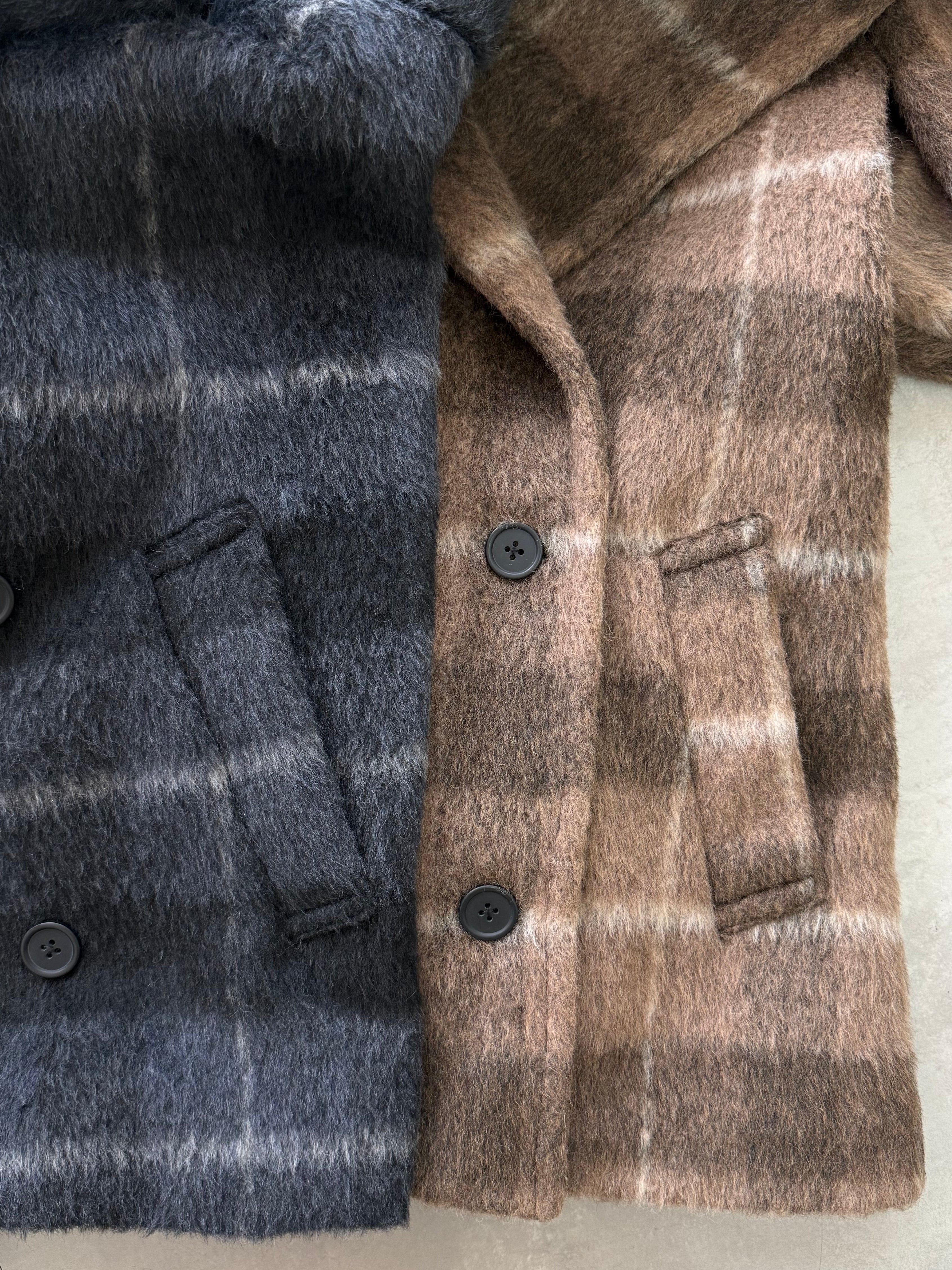 Shaggy check loose double jacket | DIANTÉ (ディアンテ)公式通販サイト