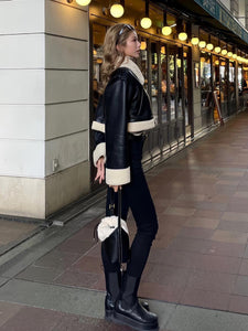 Mouton cropped jacket