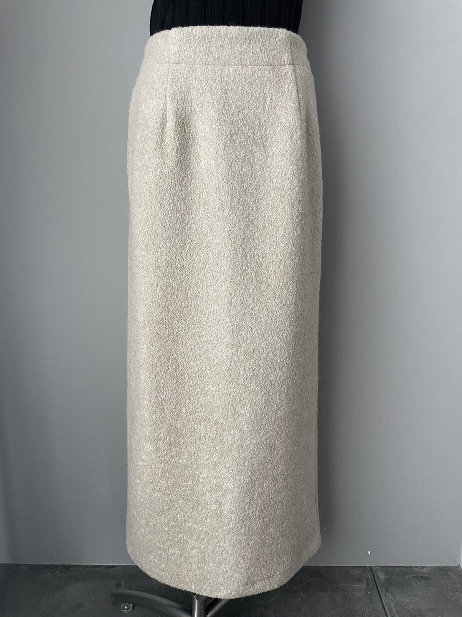 Wool brend bouclé skirt