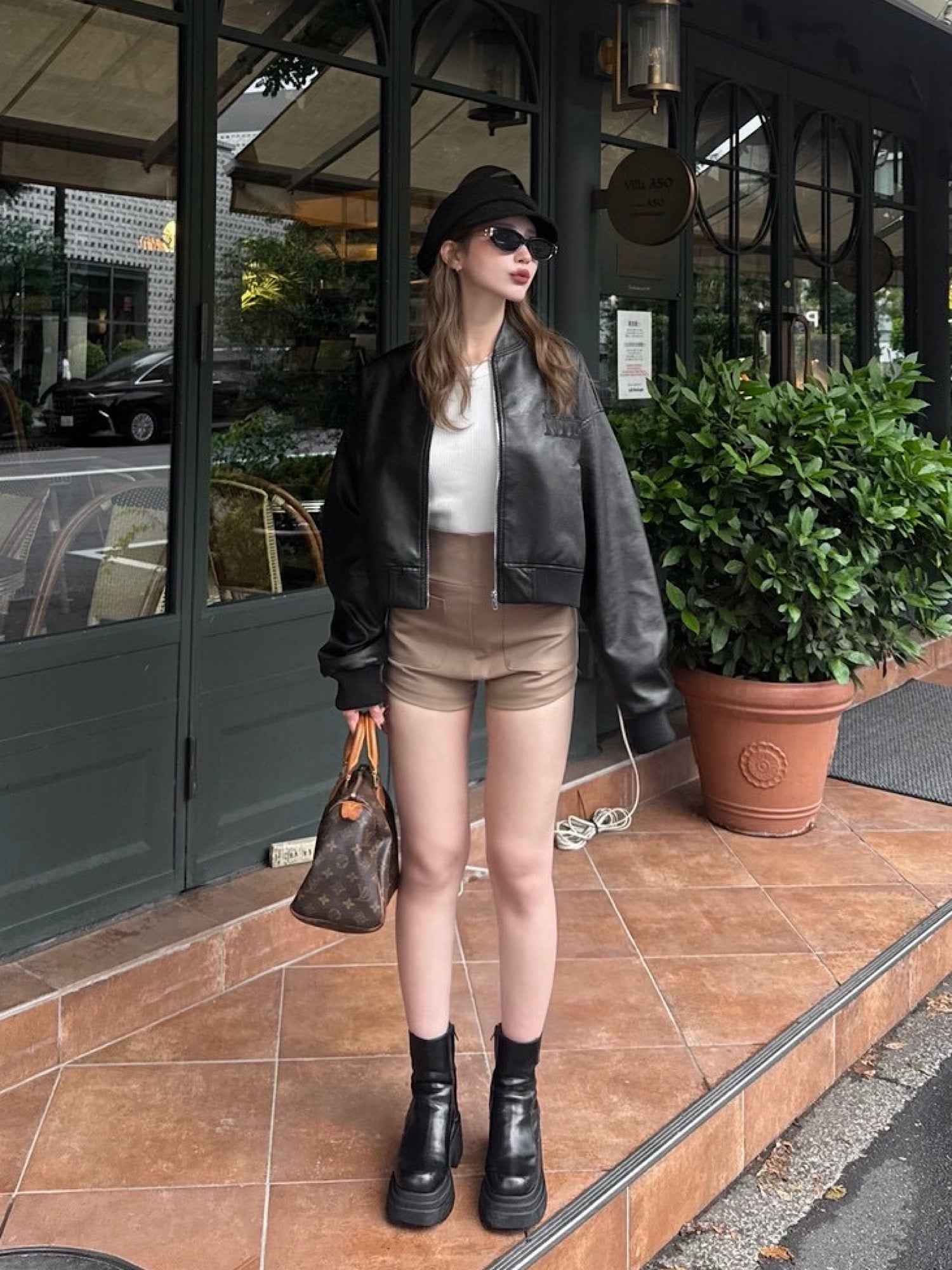 【予約】DD studs eco leather blouson(11月下旬〜中旬発送予定)