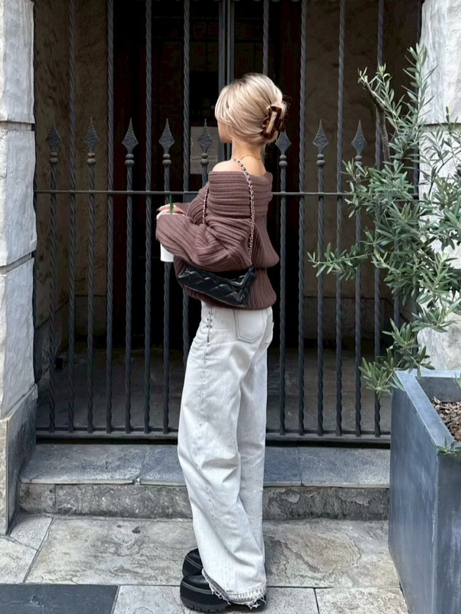 【予約】Rectangle Quilted shoulder bag(BLK 1月中旬〜下旬発送予定)