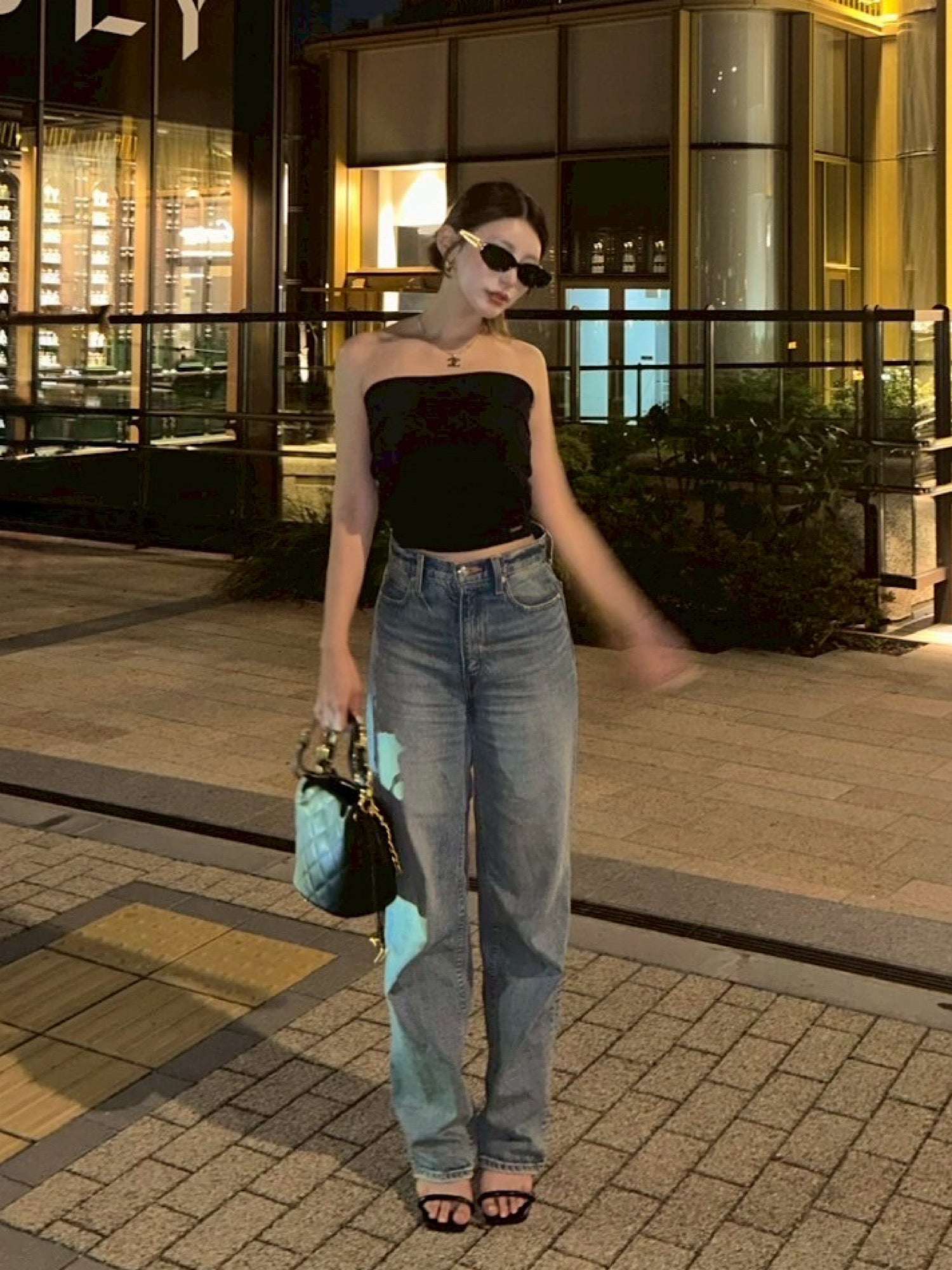 Embroidery damage denim