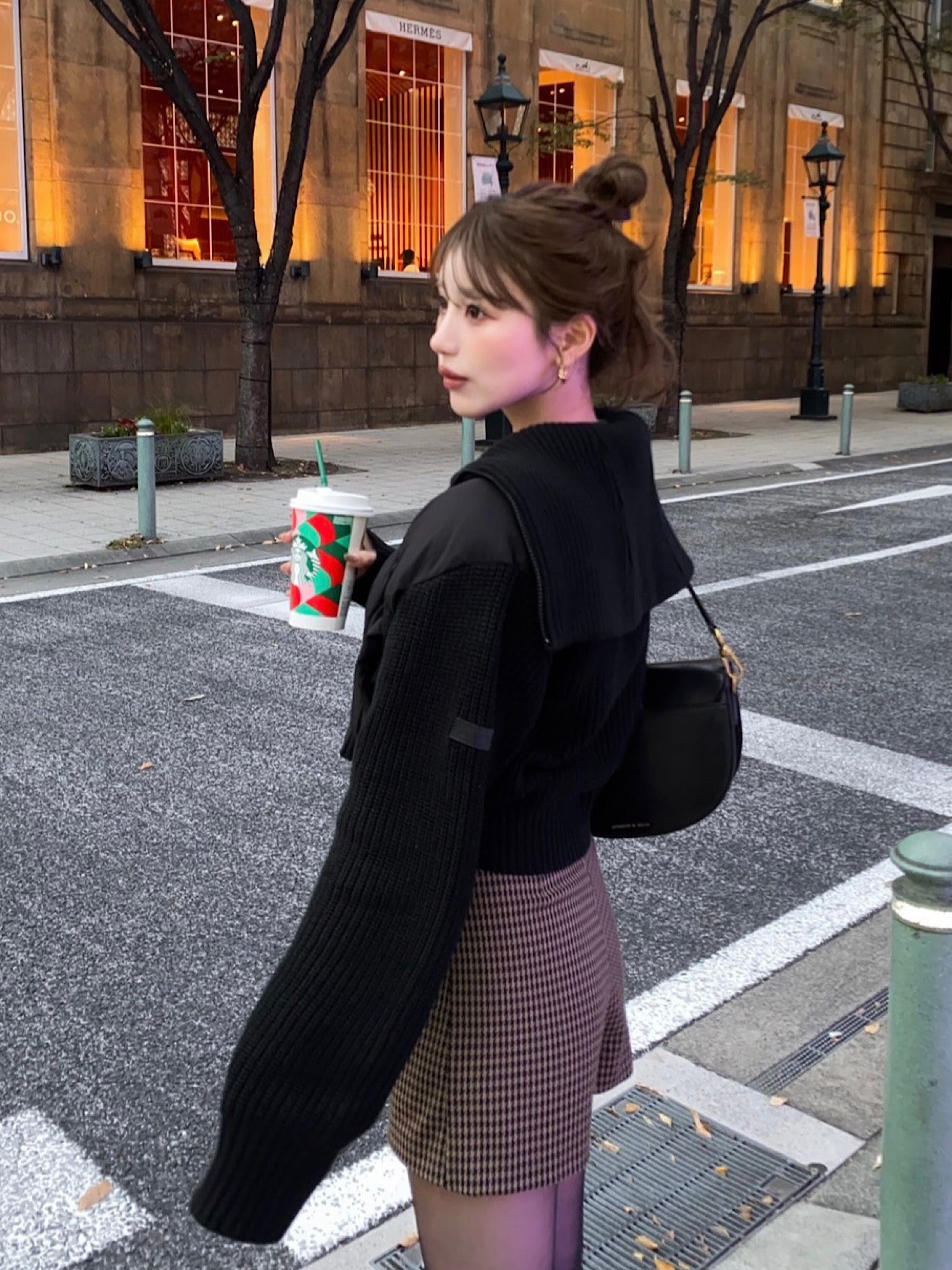 ジャケット・アウター BIG COLOR KNIT DOCKING PUFFY BLOUSON Xysaqa Women Winter Bomber Puffer Jacket Baggy Casual