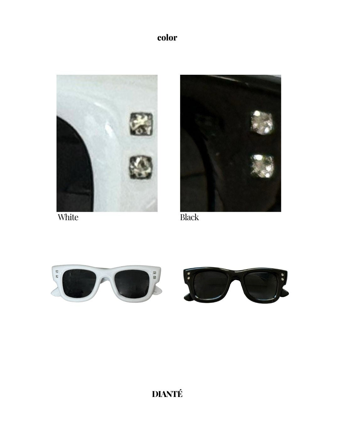Double stone sunglasses