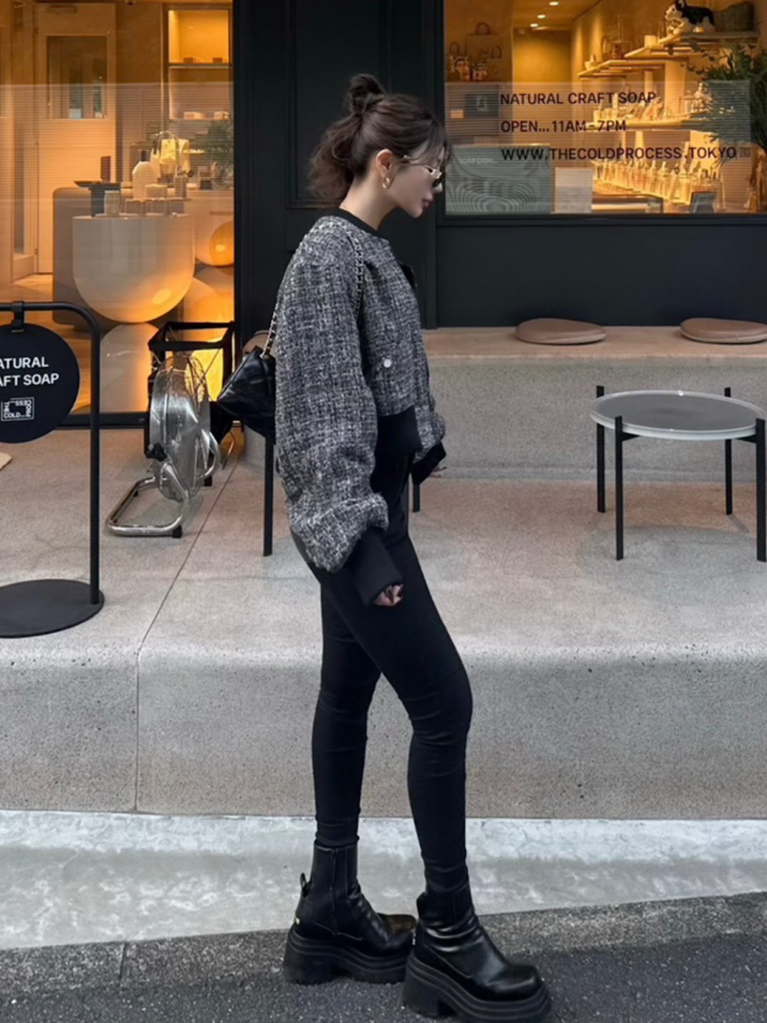 Classic tweed blouson