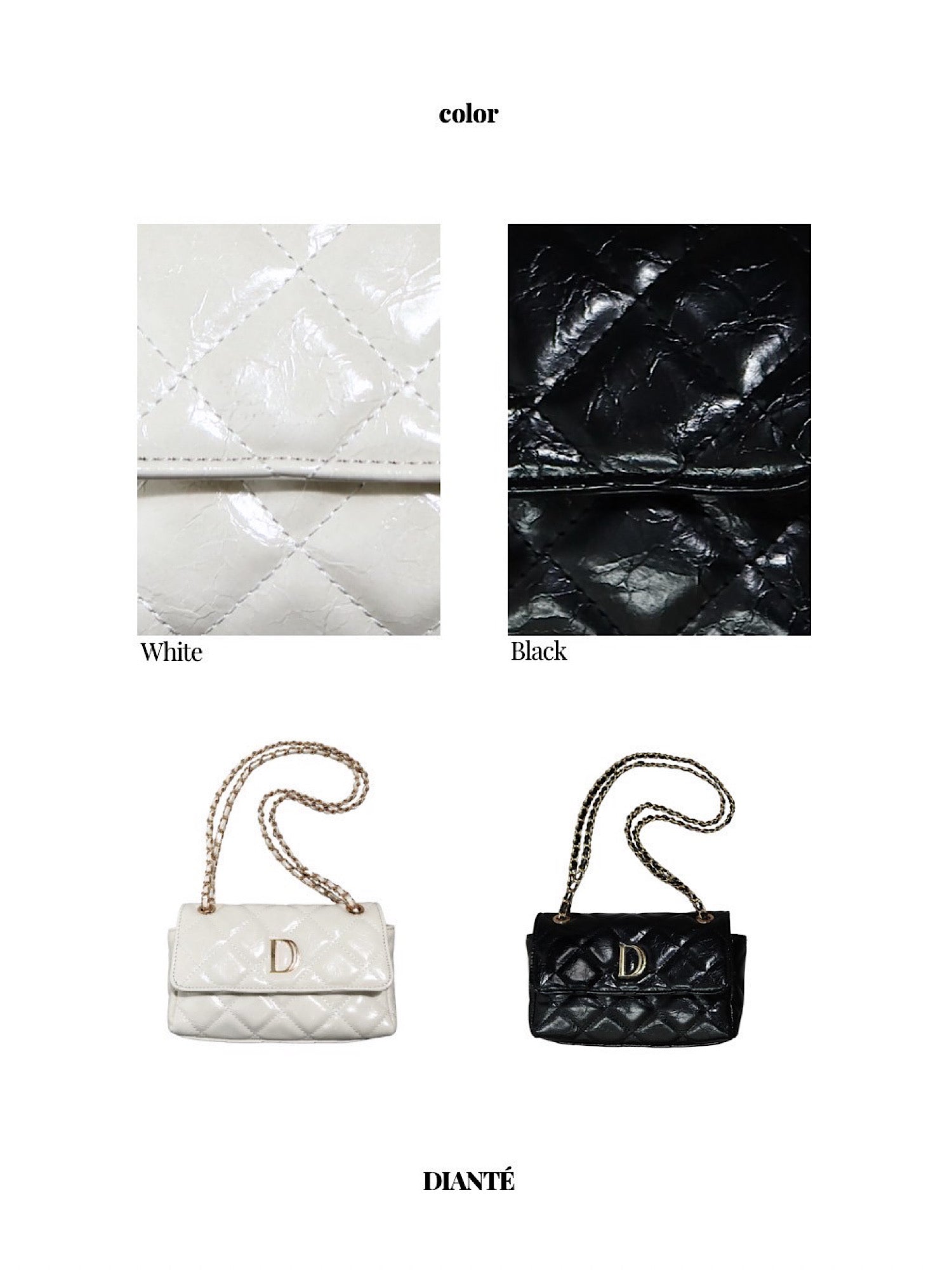 【予約】Rectangle Quilted shoulder bag(BLK 1月中旬〜下旬発送予定)