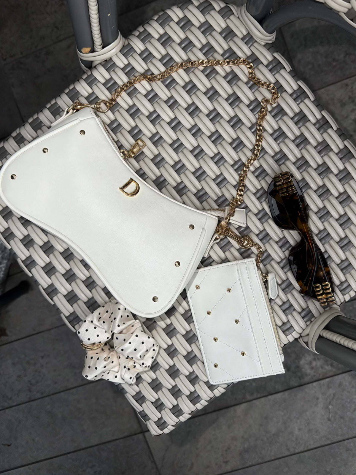 Studs eco leather card case
