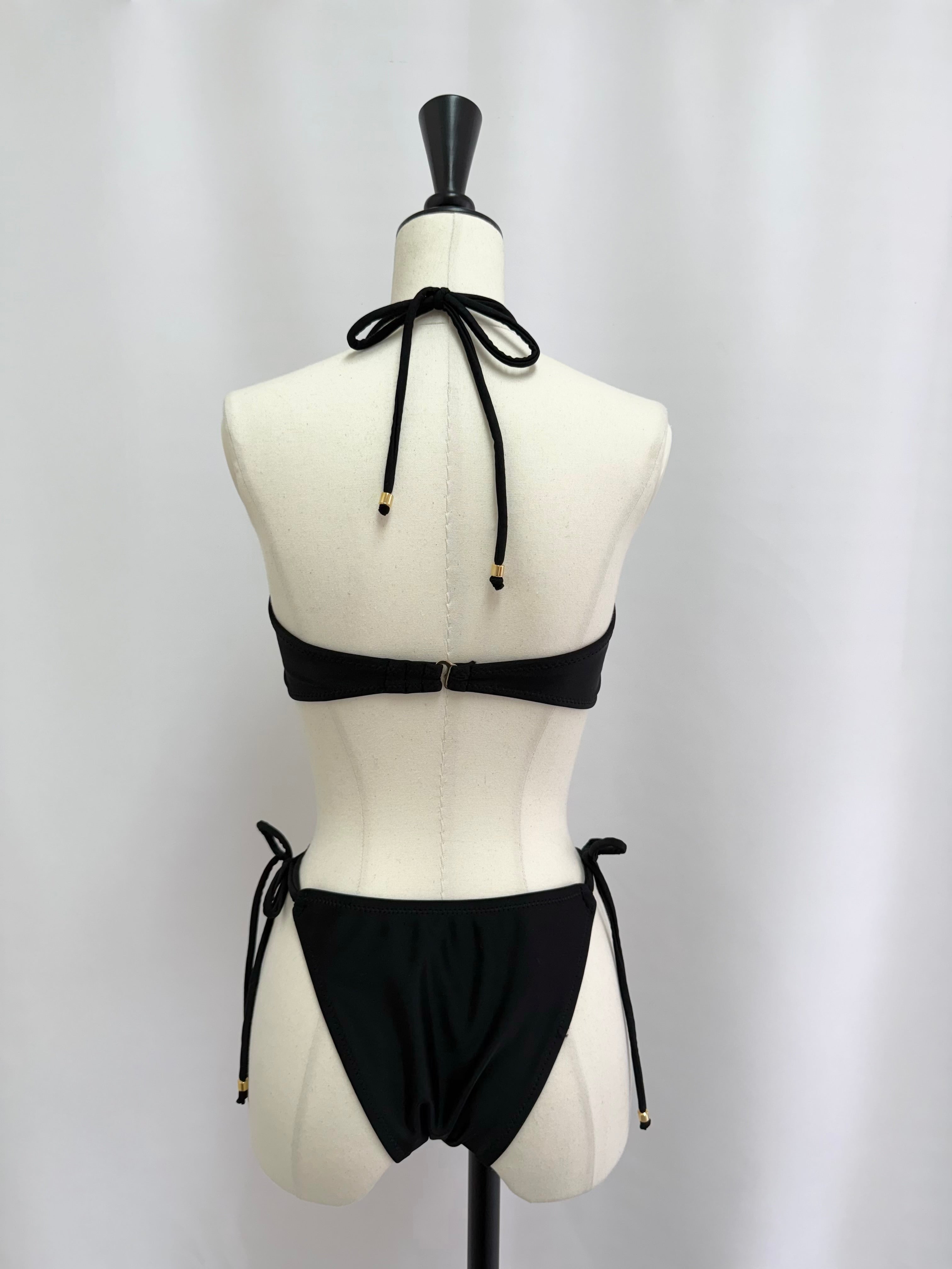 Logo plate bandeau swim wear