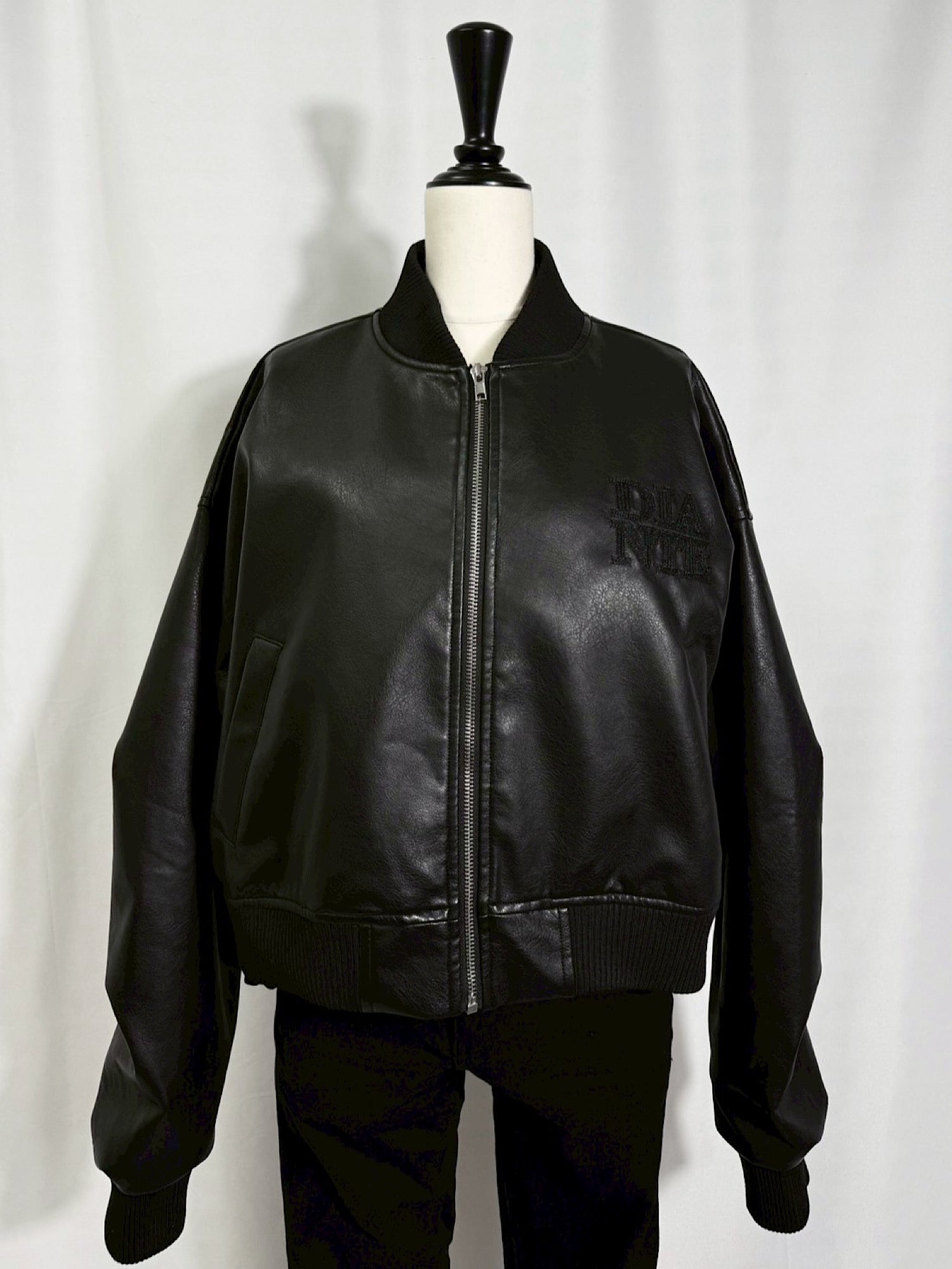 DD studs eco leather blouson