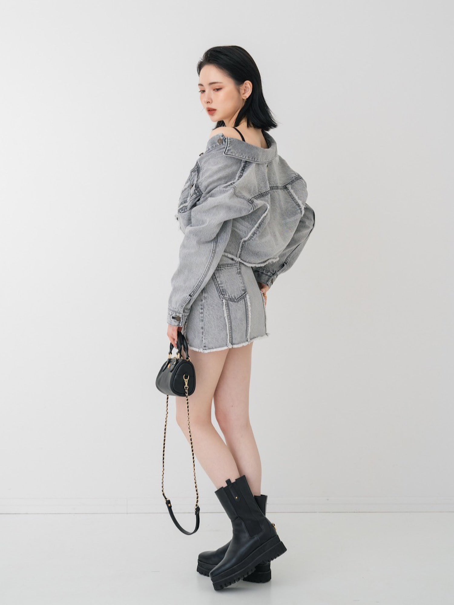 Fringe denim mini skirt | DIANTÉ (ディアンテ)公式通販サイト