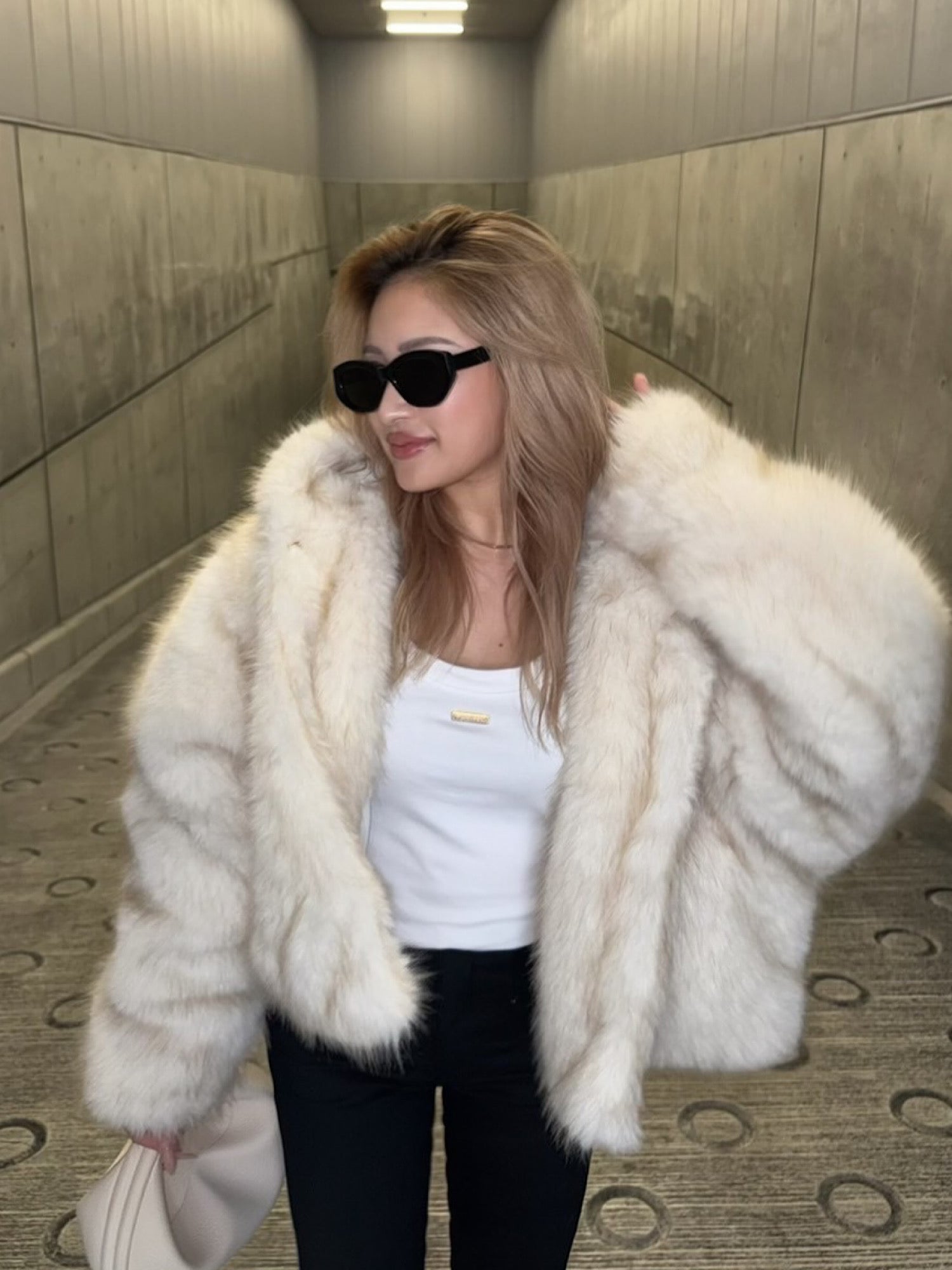 【予約】Premium eco fur hoodie coat(11月中旬〜下旬発送予定)