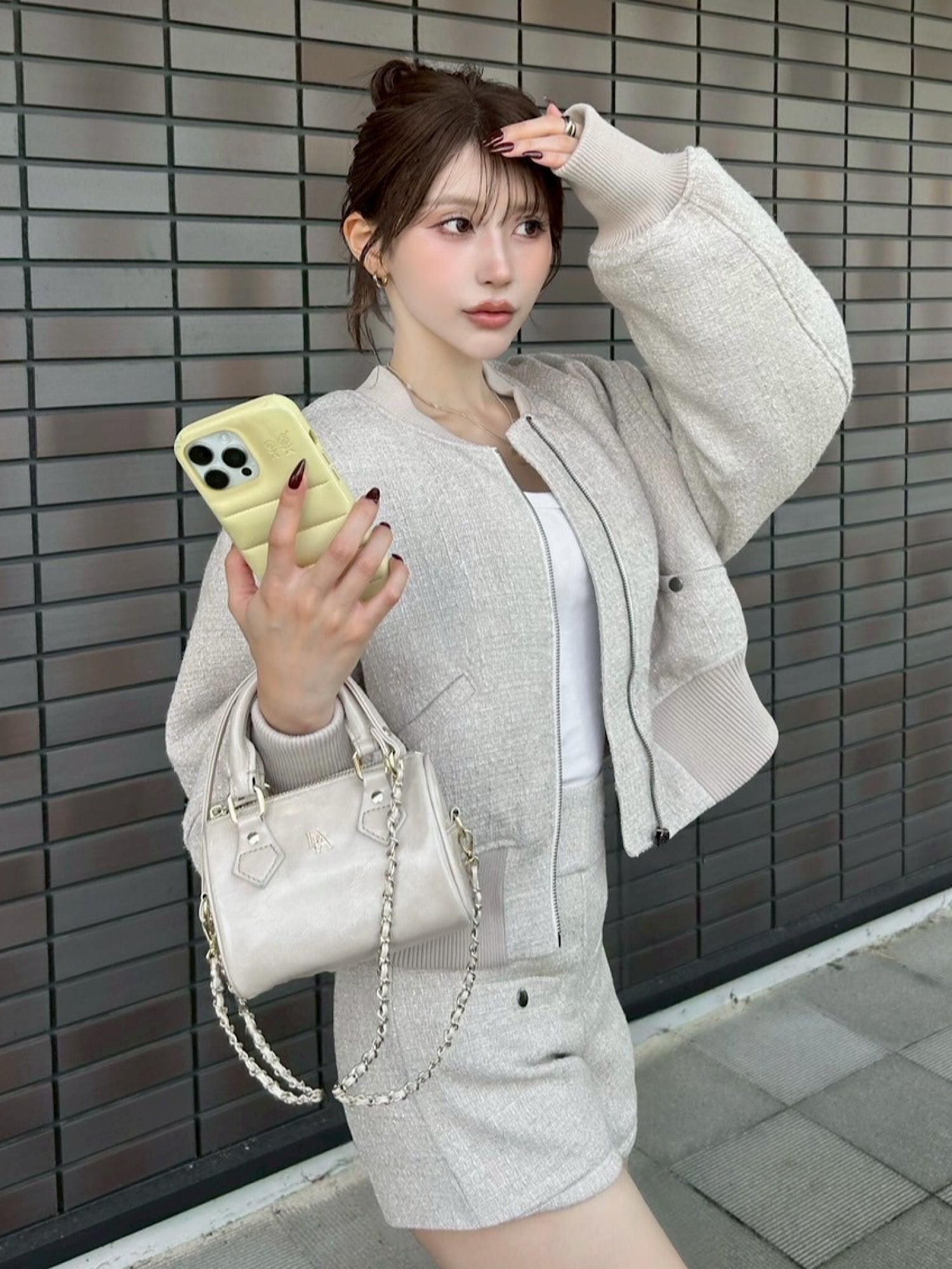Classic tweed blouson