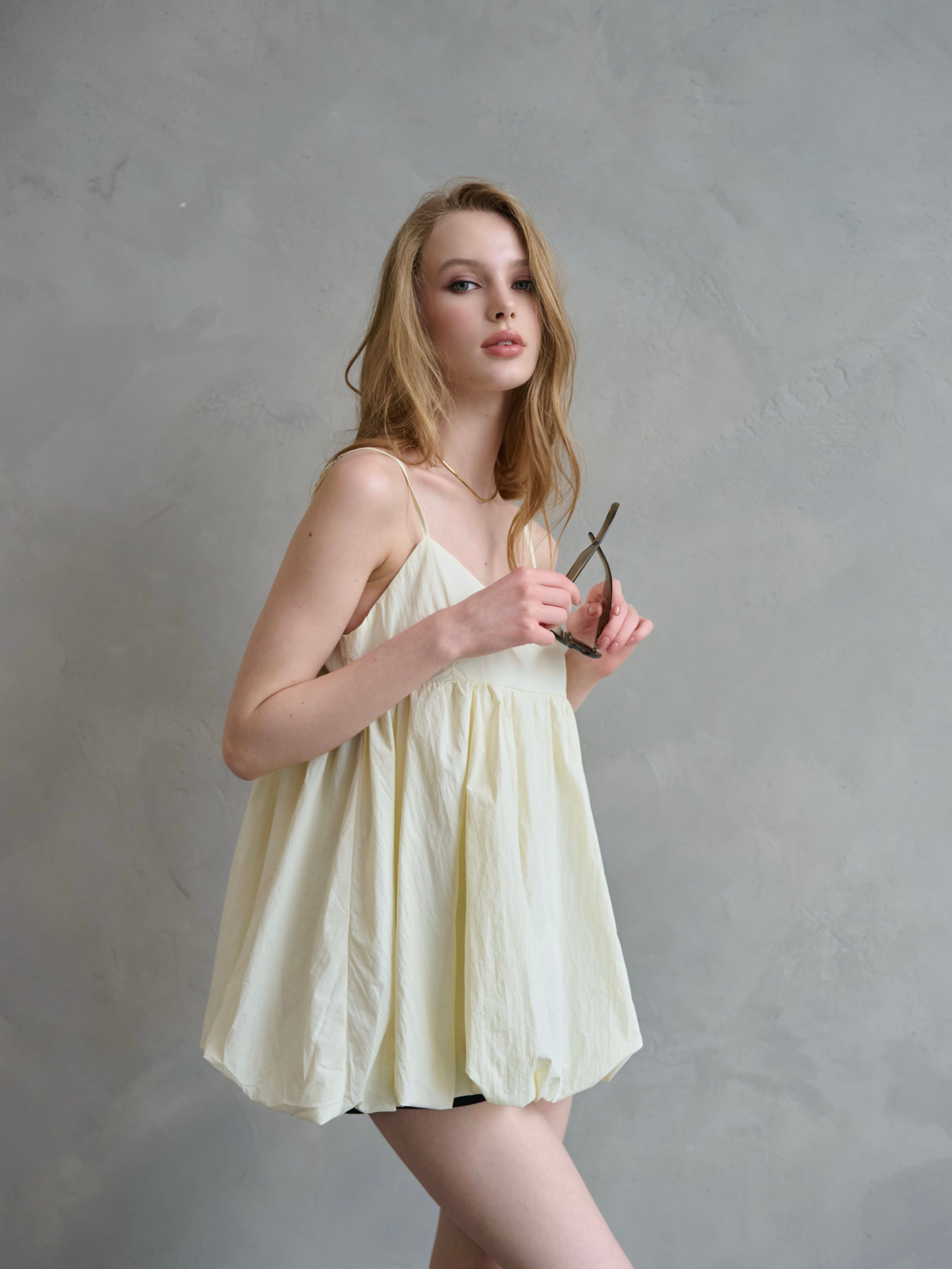 Balloon camisole mini dress